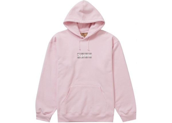 Supreme Supreme x Burberry Box Logo Hooded Sweatshirt Light Pink