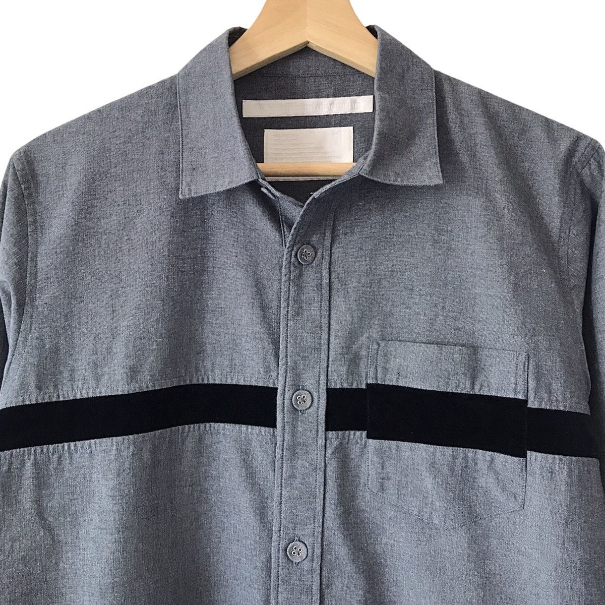 Japanese Brand × White Mountaineering Authentic White Mountaineering Japan Chambray Suede Shirt Size US M / EU 48-50 / 2 - 3 Thumbnail