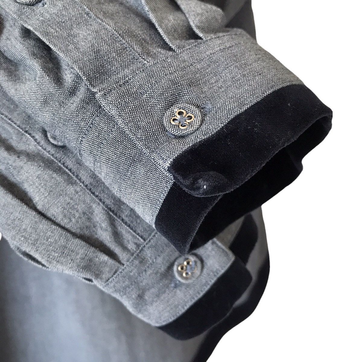 Japanese Brand × White Mountaineering Authentic White Mountaineering Japan Chambray Suede Shirt Size US M / EU 48-50 / 2 - 7 Thumbnail