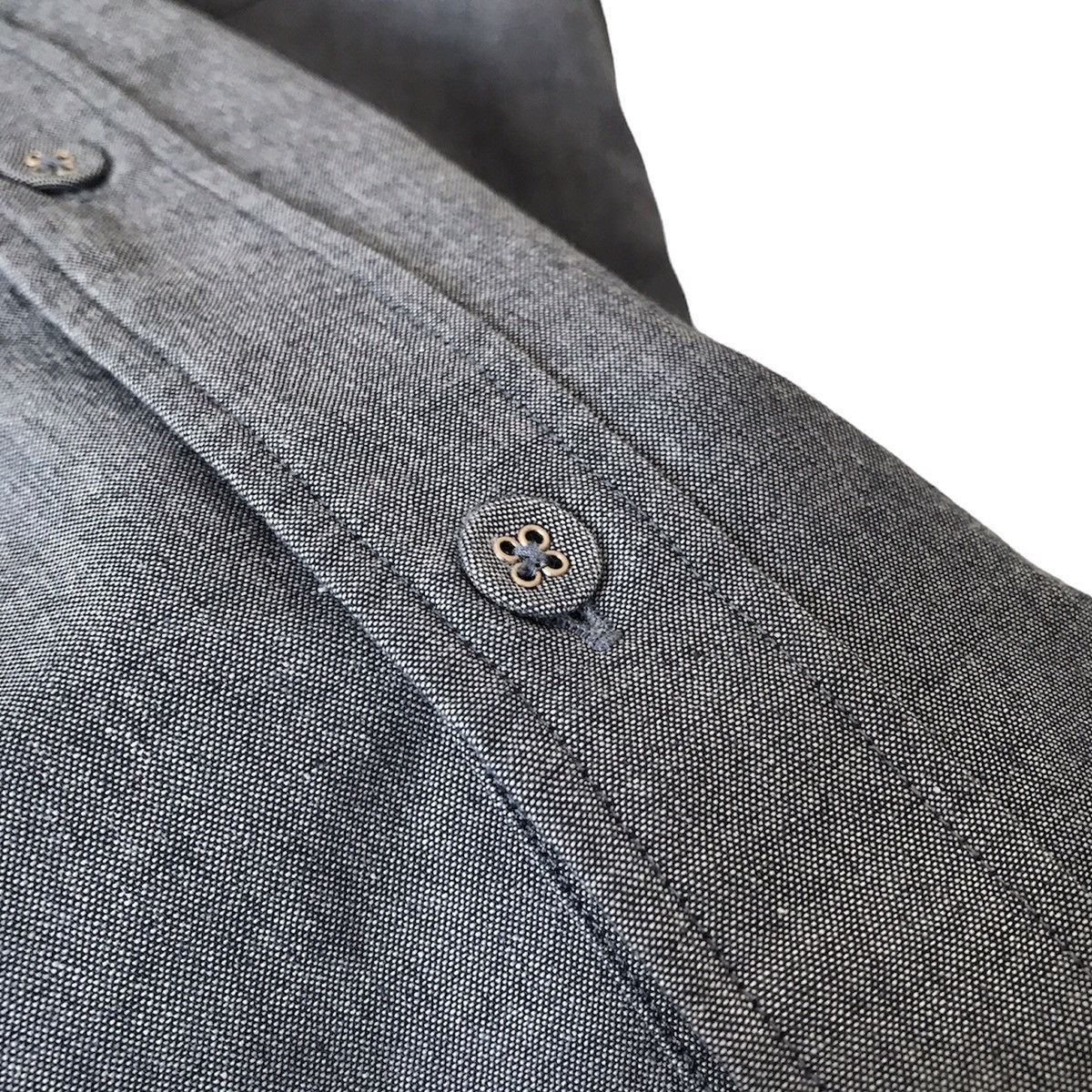 Japanese Brand × White Mountaineering Authentic White Mountaineering Japan Chambray Suede Shirt Size US M / EU 48-50 / 2 - 5 Thumbnail