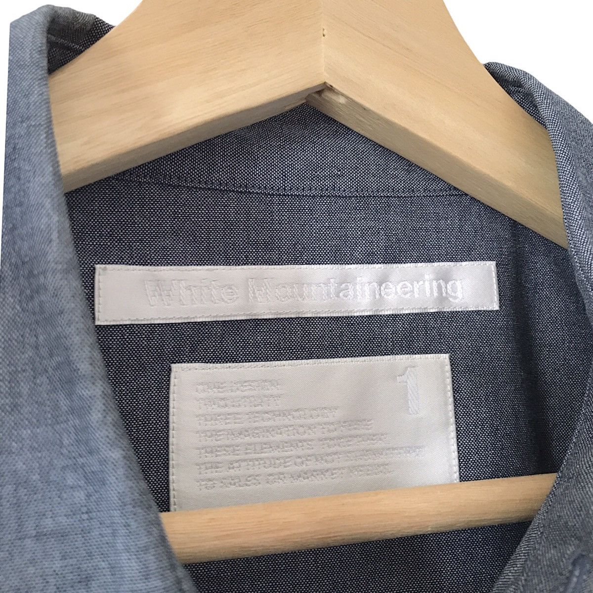 Japanese Brand × White Mountaineering Authentic White Mountaineering Japan Chambray Suede Shirt Size US M / EU 48-50 / 2 - 4 Thumbnail
