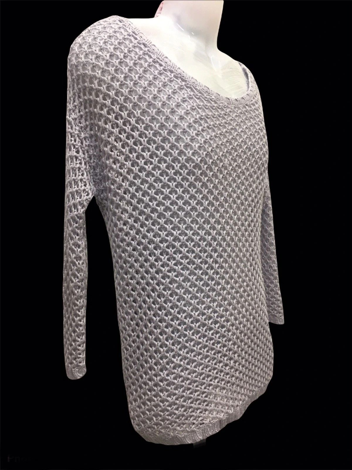 Aran Isles Knitwear × Japanese Brand 📌Mesh Net Sexy Sweater INGNI Pullover Knitting Pattern Size US M / EU 48-50 / 2 - 12 Thumbnail