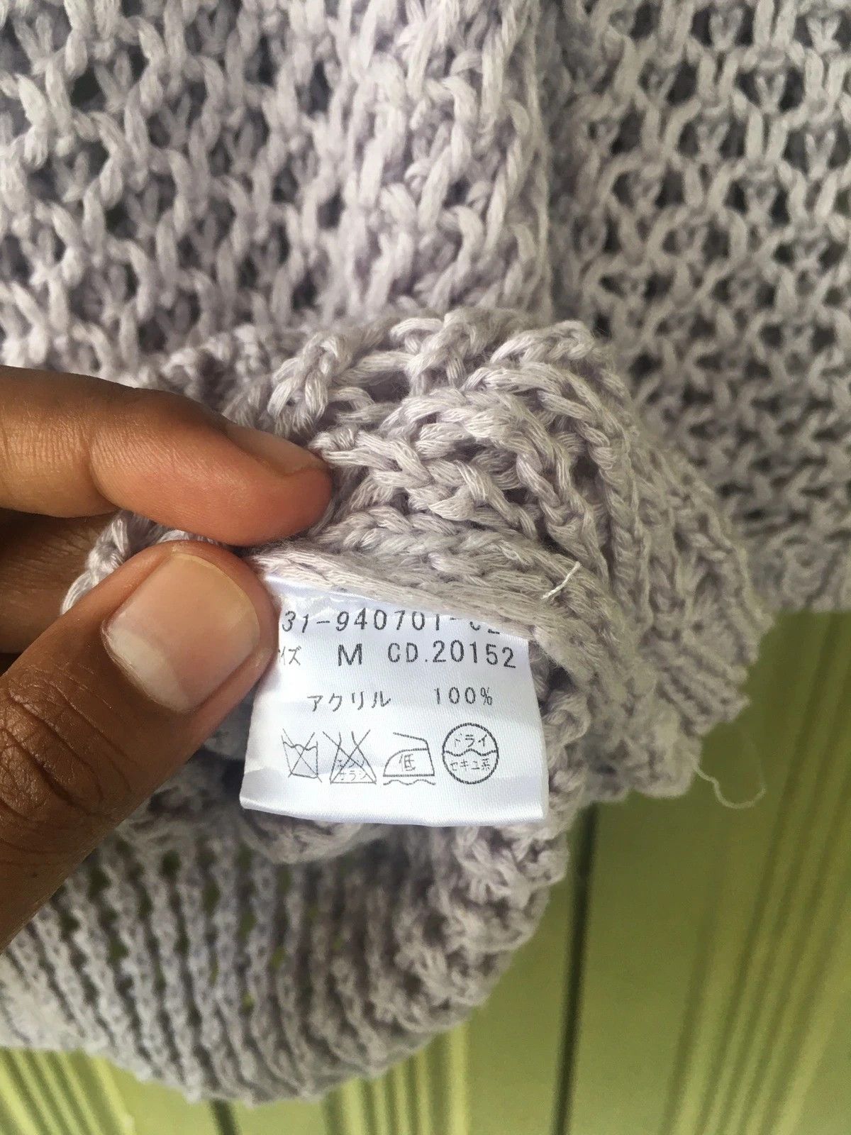 Aran Isles Knitwear × Japanese Brand 📌Mesh Net Sexy Sweater INGNI Pullover Knitting Pattern Size US M / EU 48-50 / 2 - 10 Thumbnail