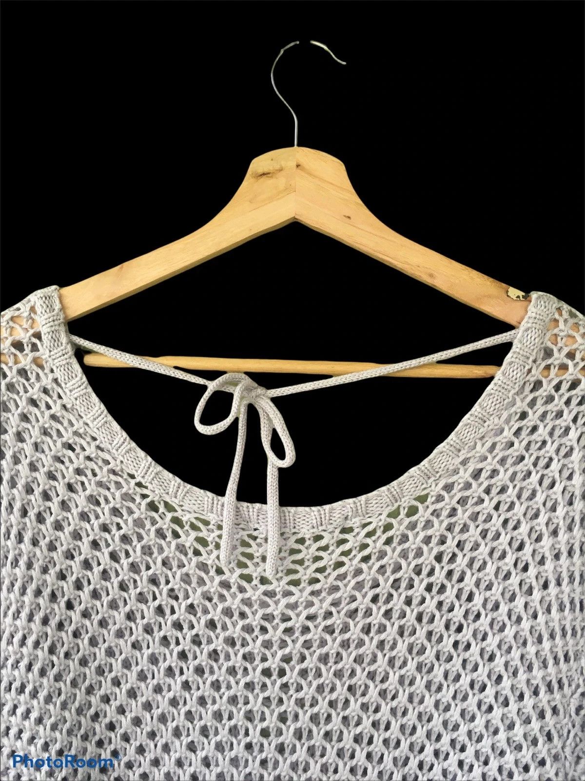 Aran Isles Knitwear × Japanese Brand 📌Mesh Net Sexy Sweater INGNI Pullover Knitting Pattern Size US M / EU 48-50 / 2 - 9 Thumbnail