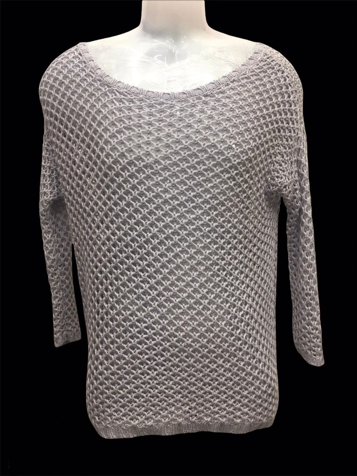 Aran Isles Knitwear × Japanese Brand 📌Mesh Net Sexy Sweater INGNI Pullover Knitting Pattern Size US M / EU 48-50 / 2 - 13 Thumbnail