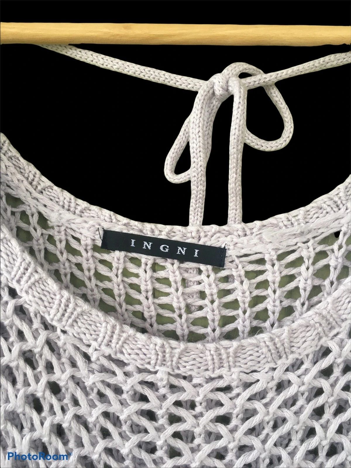 Aran Isles Knitwear × Japanese Brand 📌Mesh Net Sexy Sweater INGNI Pullover Knitting Pattern Size US M / EU 48-50 / 2 - 3 Thumbnail