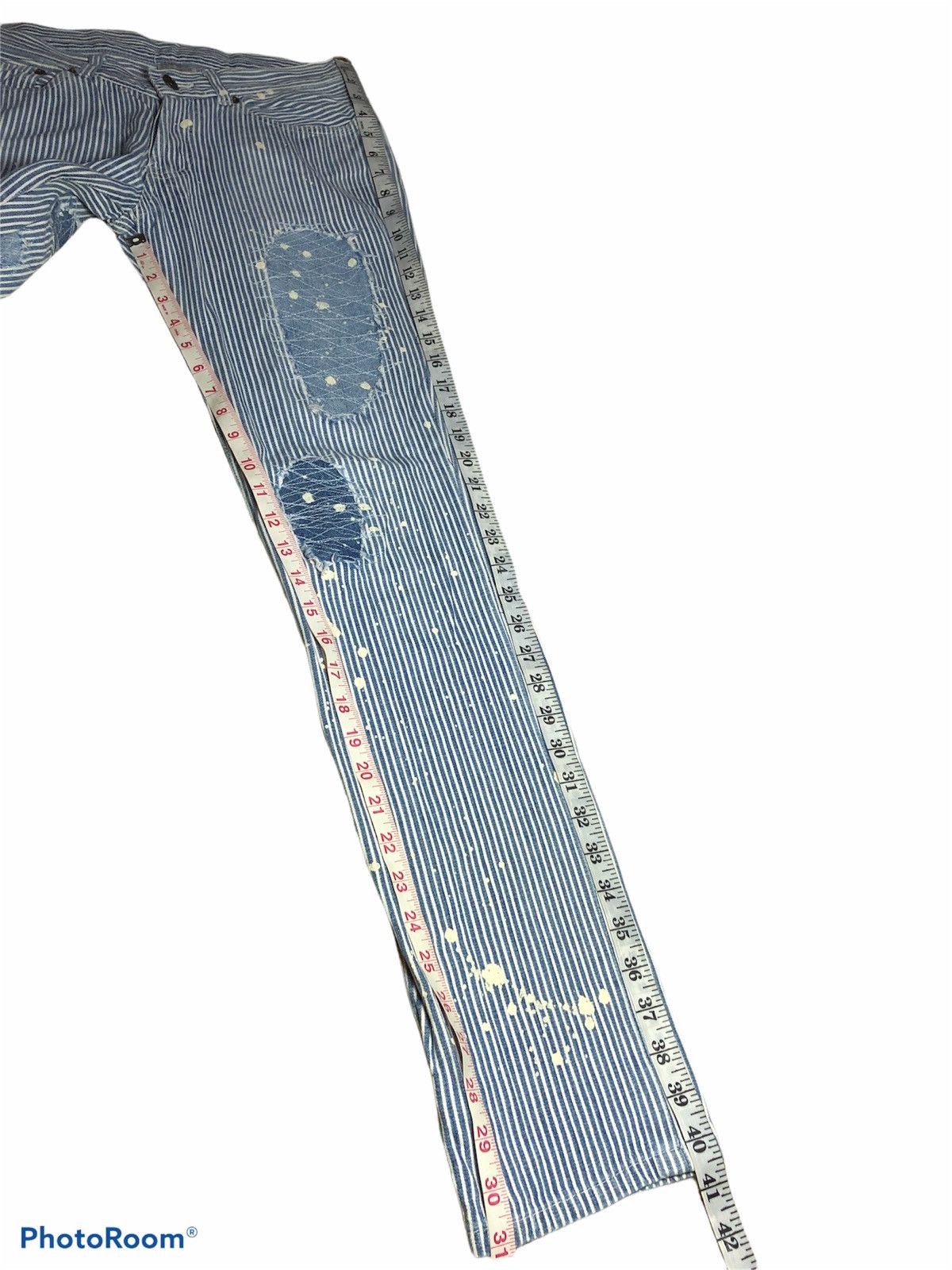 Other PATCHES SPLATERED PAINT HICKORY STRIPE PANTS Size US 30 / EU 46 - 9 Thumbnail