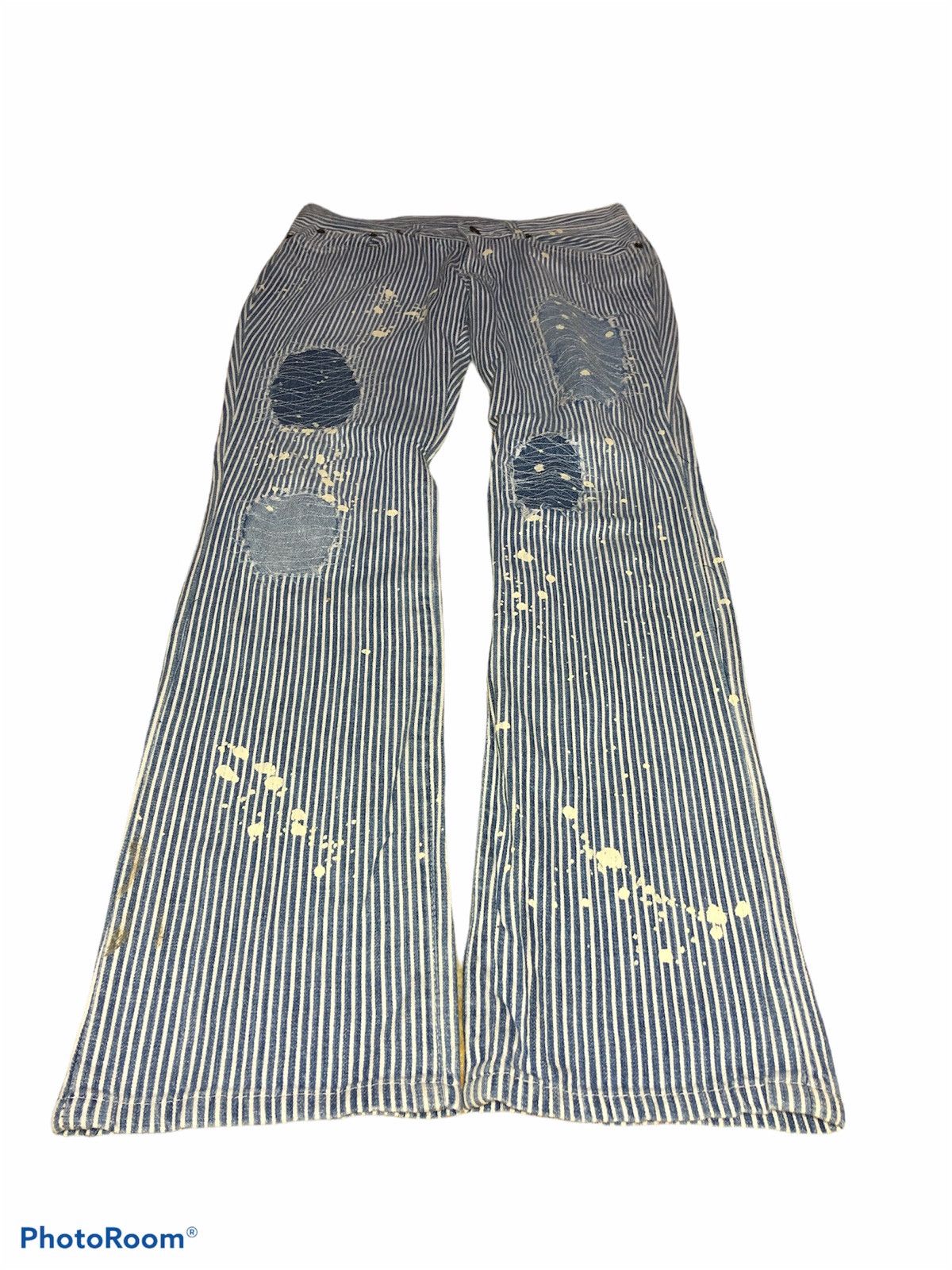 Other PATCHES SPLATERED PAINT HICKORY STRIPE PANTS Size US 30 / EU 46 - 3 Thumbnail