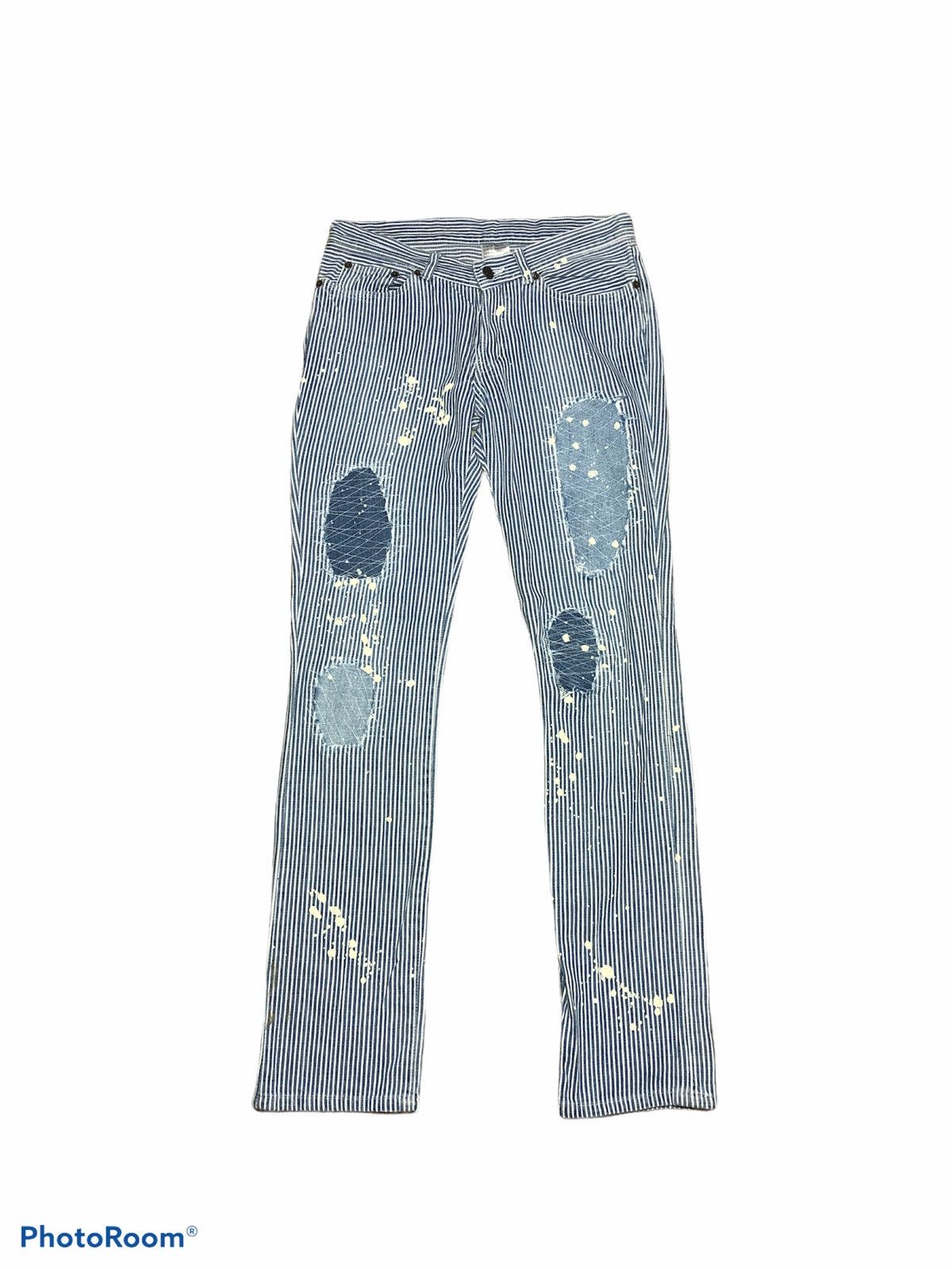 Other PATCHES SPLATERED PAINT HICKORY STRIPE PANTS Size US 30 / EU 46 - 1 Thumbnail