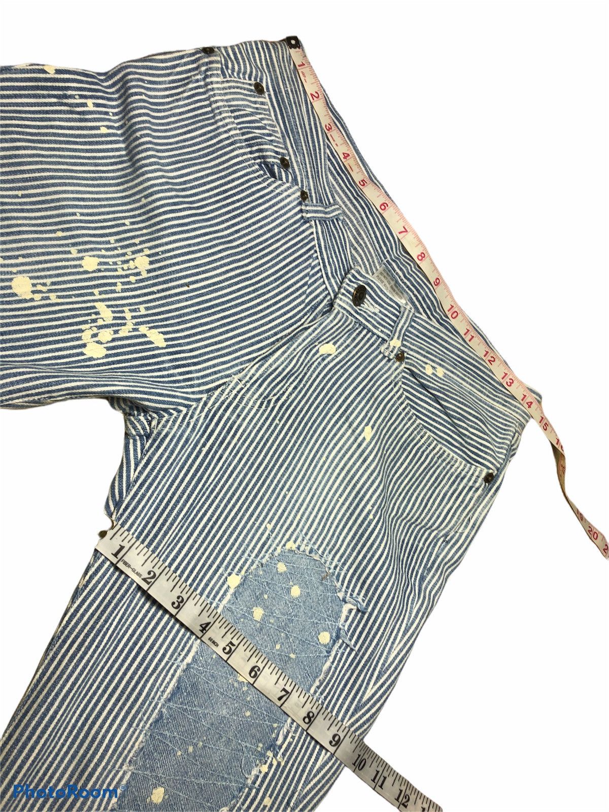 Other PATCHES SPLATERED PAINT HICKORY STRIPE PANTS Size US 30 / EU 46 - 7 Thumbnail