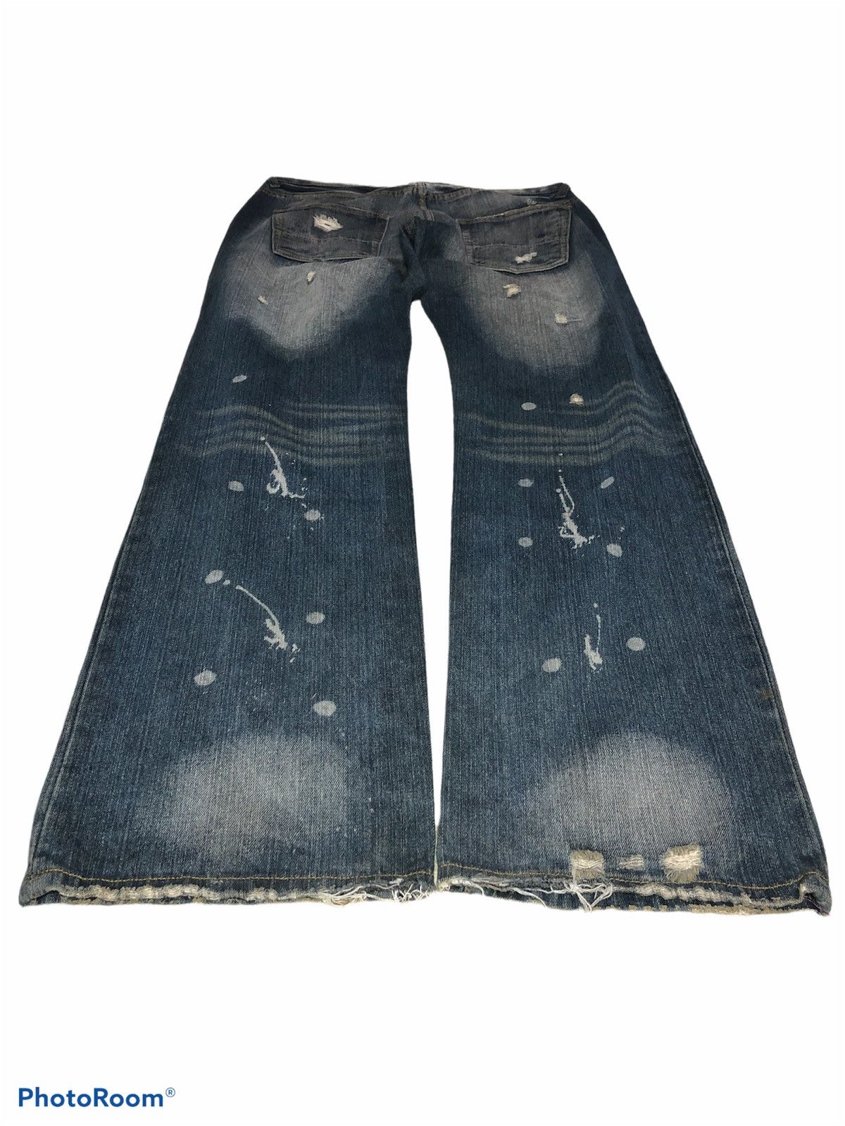 Japanese Brand RIPPED DISTRESSED DENIM BY VIBGYOR Size US 34 / EU 50 - 4 Thumbnail