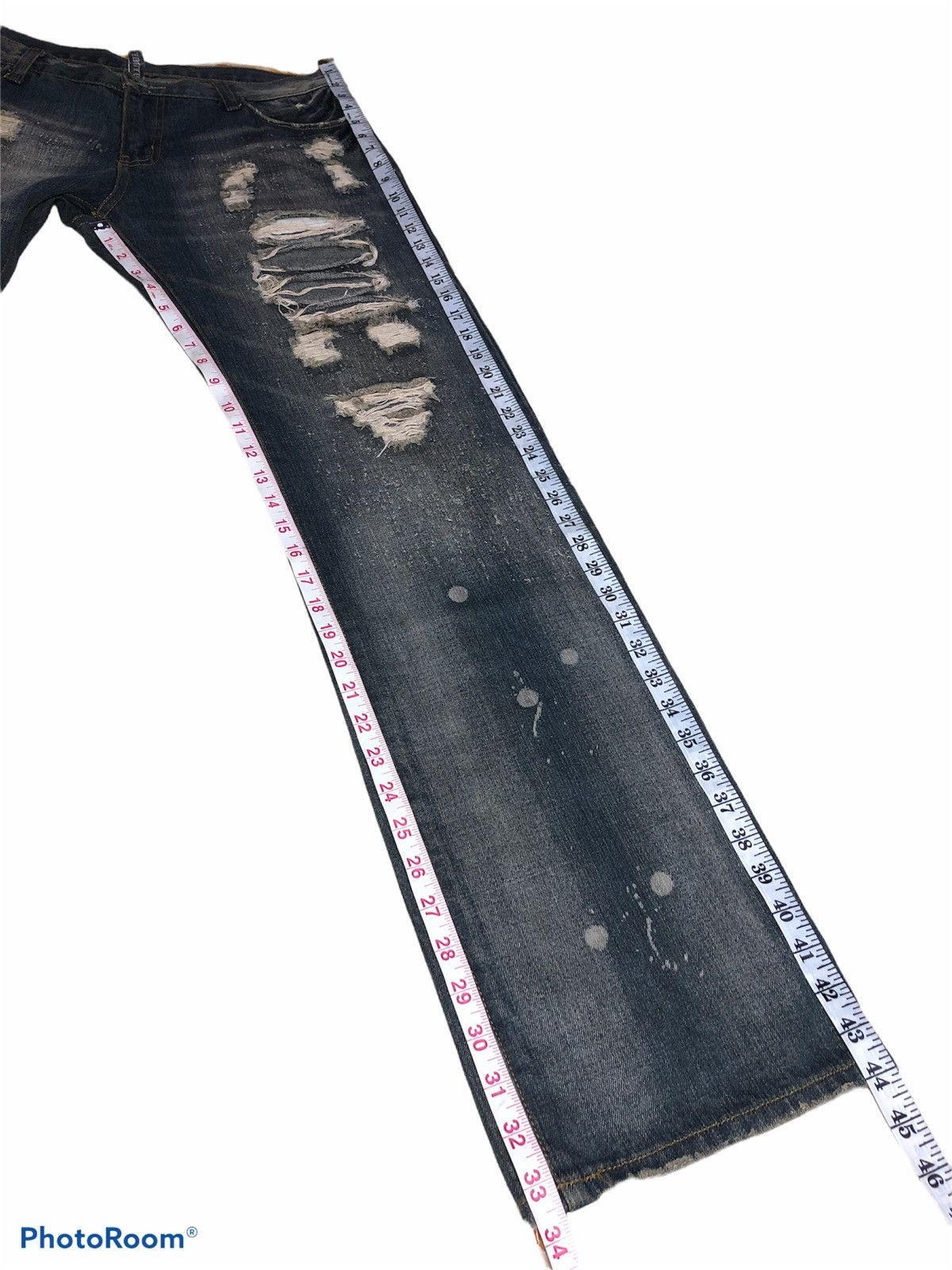 Japanese Brand RIPPED DISTRESSED DENIM BY VIBGYOR Size US 34 / EU 50 - 11 Thumbnail