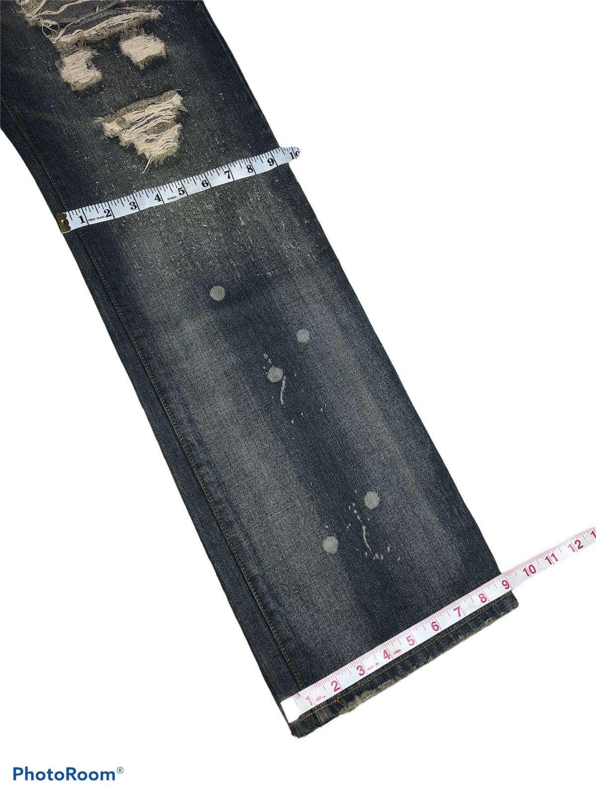 Japanese Brand RIPPED DISTRESSED DENIM BY VIBGYOR Size US 34 / EU 50 - 10 Thumbnail