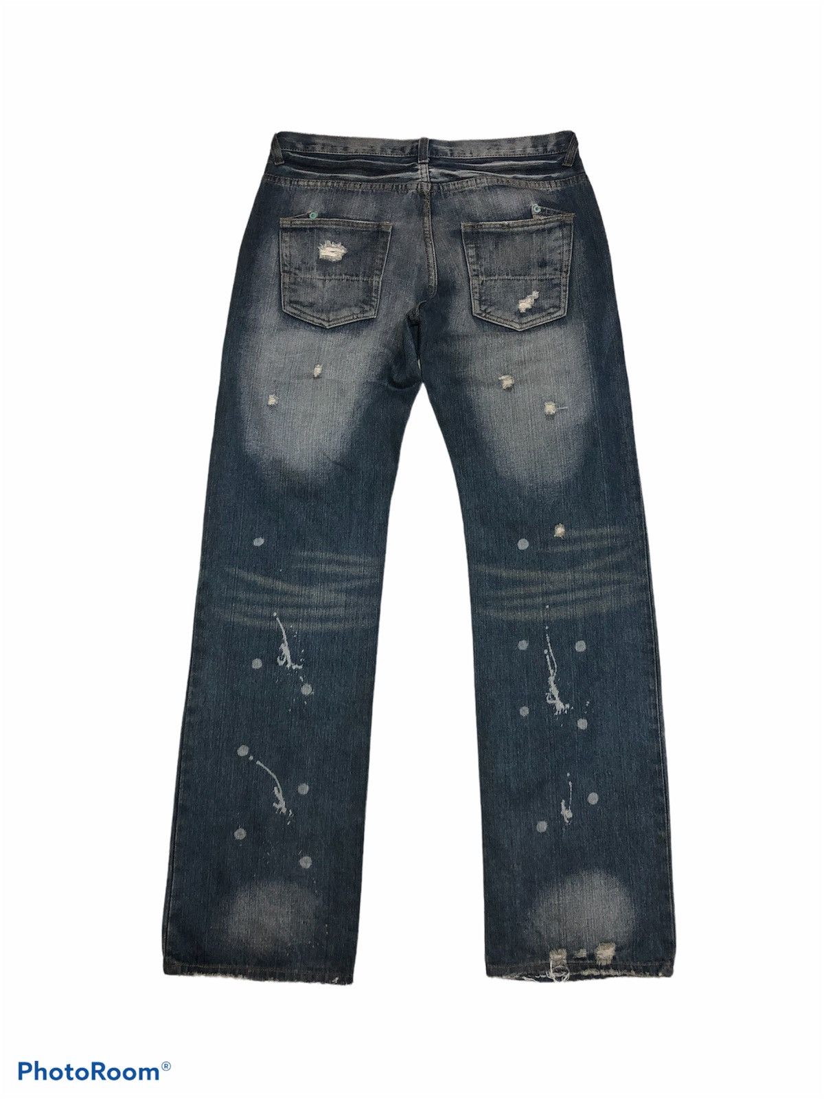 Japanese Brand RIPPED DISTRESSED DENIM BY VIBGYOR Size US 34 / EU 50 - 3 Thumbnail