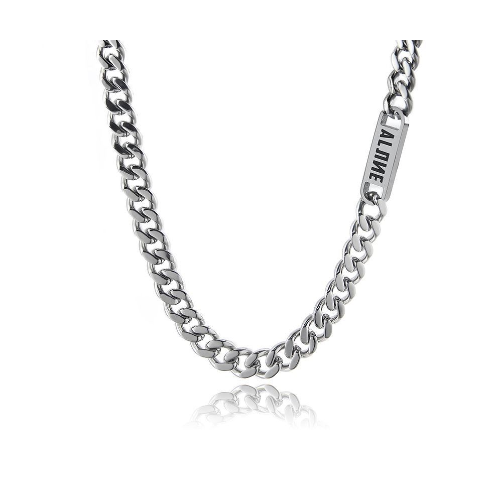 Jewelry × Vintage Fashion thick chain letter collarbone chain Size ONE SIZE - 3 Thumbnail