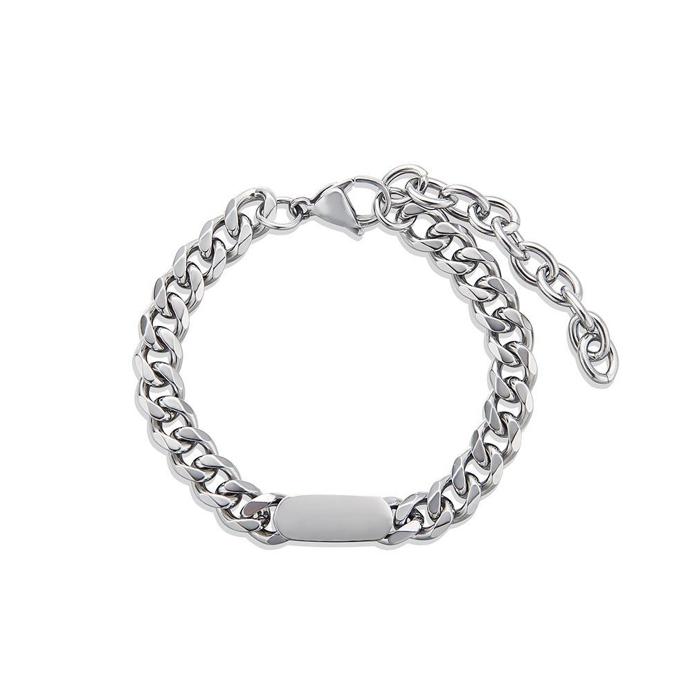 Jewelry × Vintage Fashion Hip Hop Titanium Steel Couple Bracelet Size ONE SIZE - 2 Thumbnail