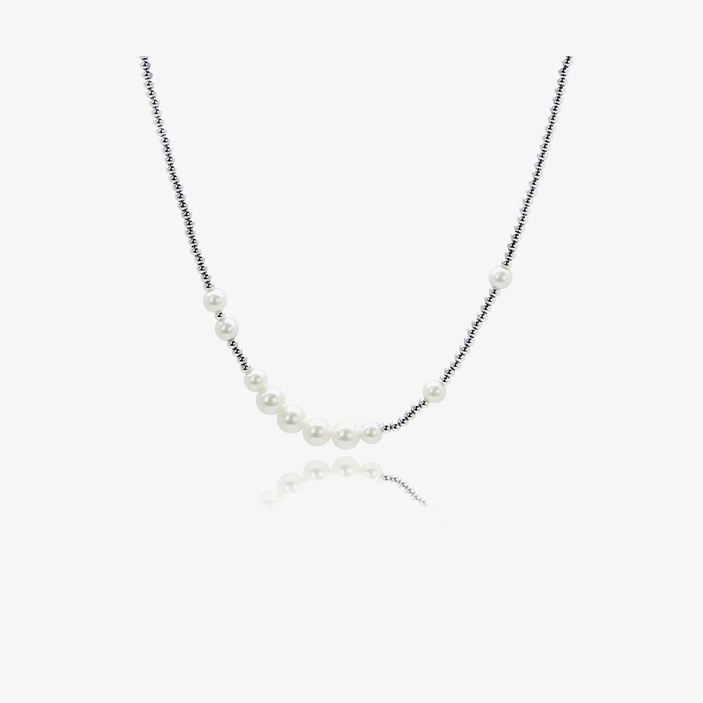 Jewelry × Vintage Pearl Stitching Fashion Clavicle Chain Size ONE SIZE - 4 Thumbnail