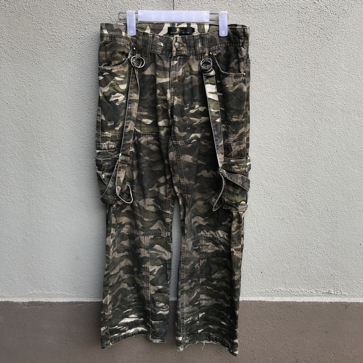 JAPANESE Fashion camo bondage tactical pants cargo