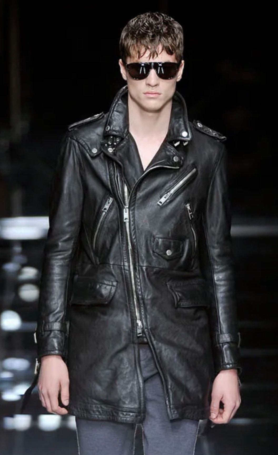 Burberry Prorsum Burberry Prorsum ss11 biker leather coat | Grailed