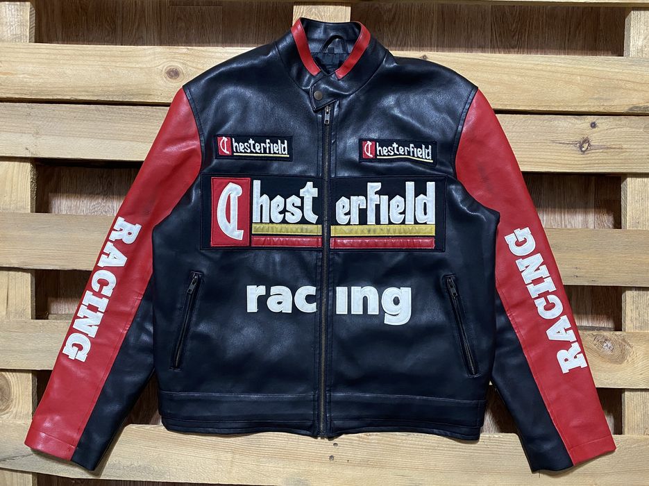 Vintage Vintage Chesterfield Racing Leather Jacket | Grailed