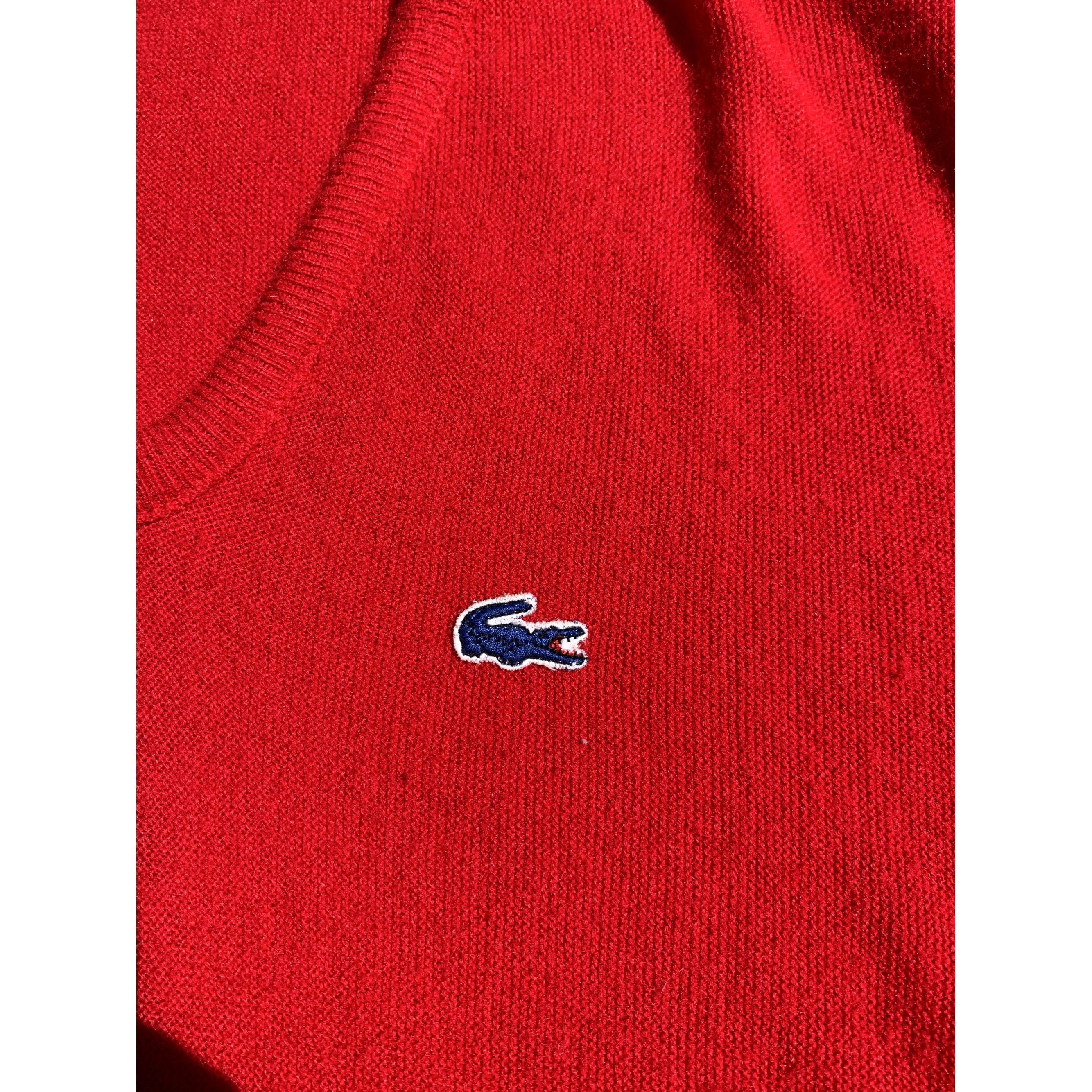Vintage Lacoste Vintage 1970s Men's Red Pullover Sweater Large Size US L / EU 52-54 / 3 - 2 Preview