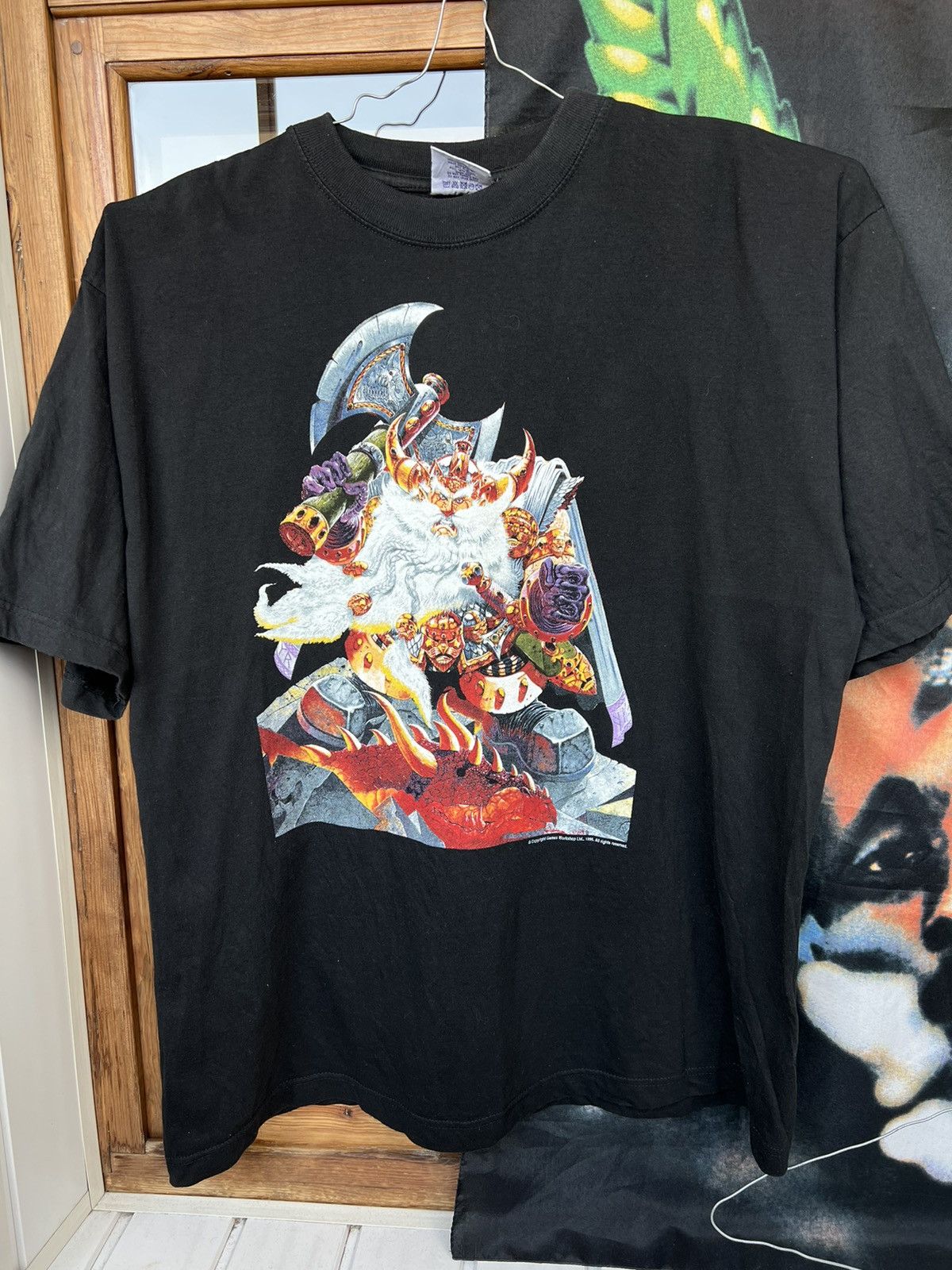 The Game × Vintage Vintage 90s White Dwarf warhammer Tshirt Games 