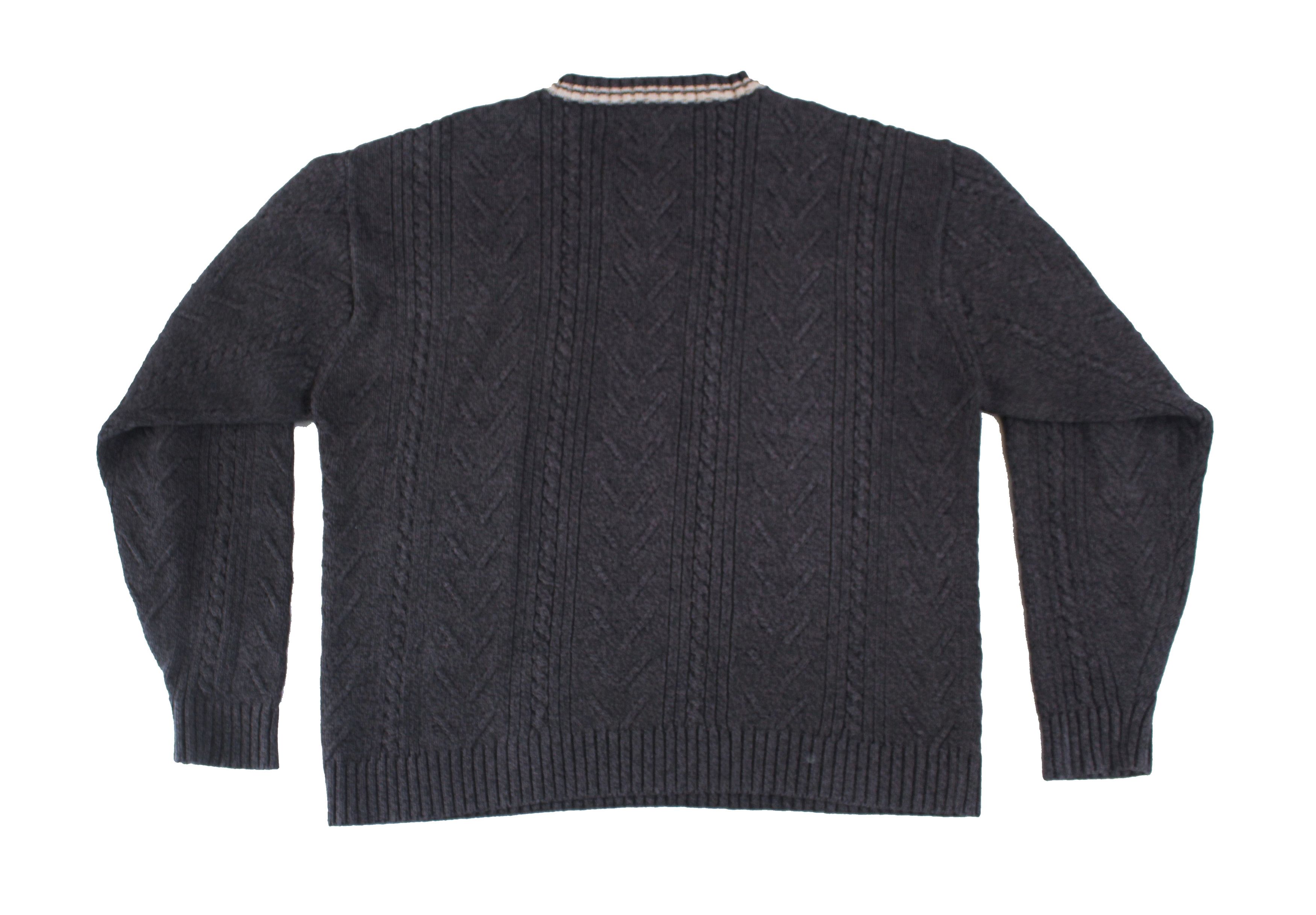 Japanese Brand × Vintage Cropped Vintage Gray Knit Sweater Size US L / EU 52-54 / 3 - 4 Thumbnail