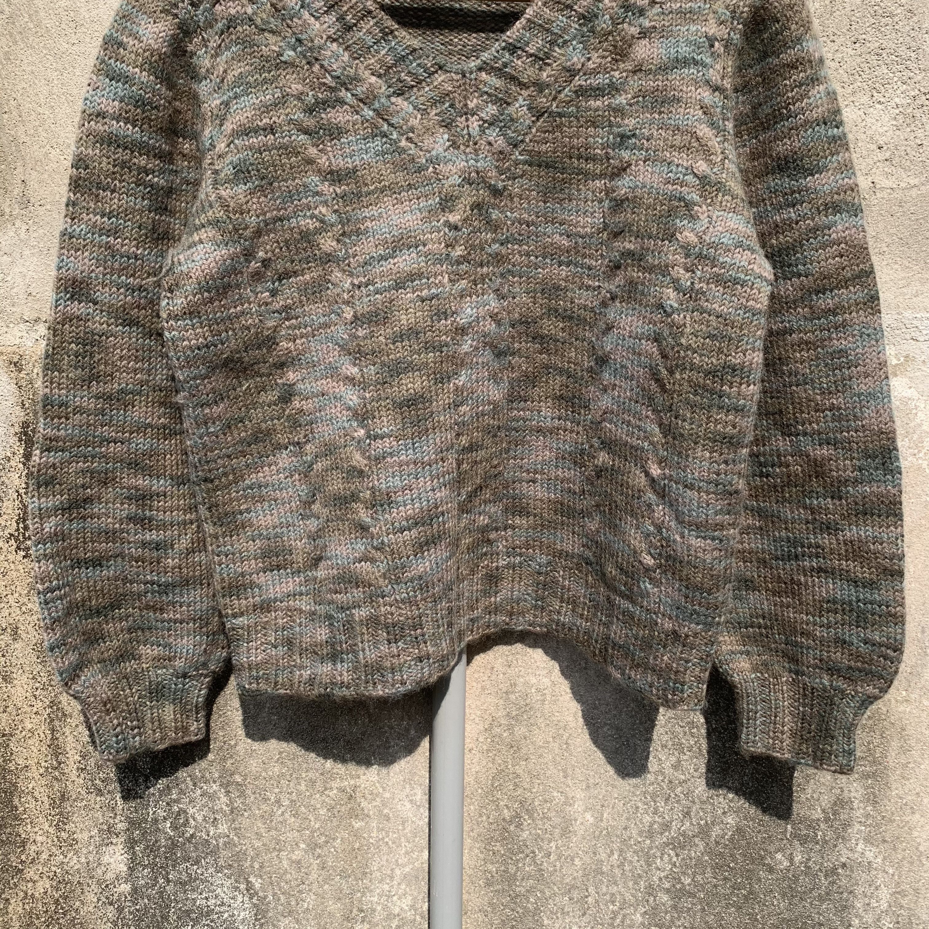 Aran Isles Knitwear Japanese Vintage Knit Jumper V Neck Pullover Kids Sweater Size US S / EU 44-46 / 1 - 3 Thumbnail