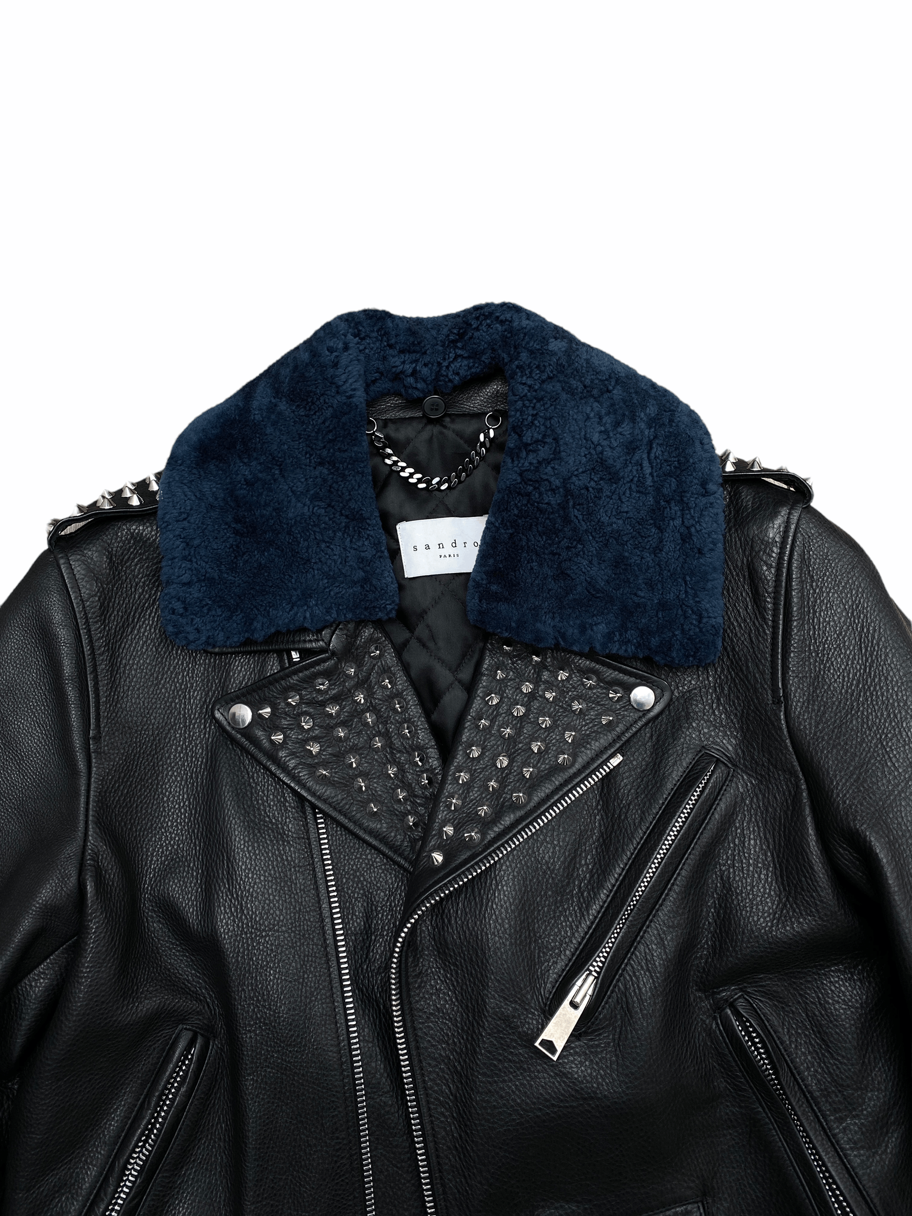 Sandro Leather Jacket Sandro Black Size US S / EU 44-46 / 1 - 2 Thumbnail