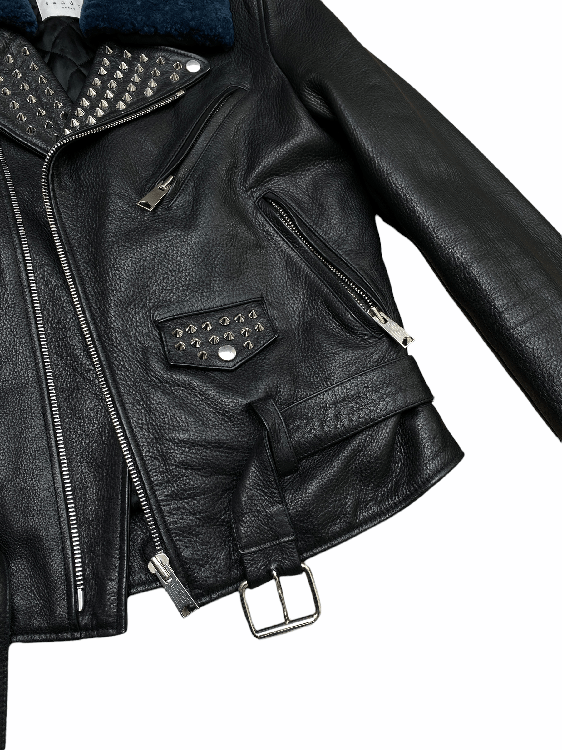 Sandro Leather Jacket Sandro Black Size US S / EU 44-46 / 1 - 3 Thumbnail