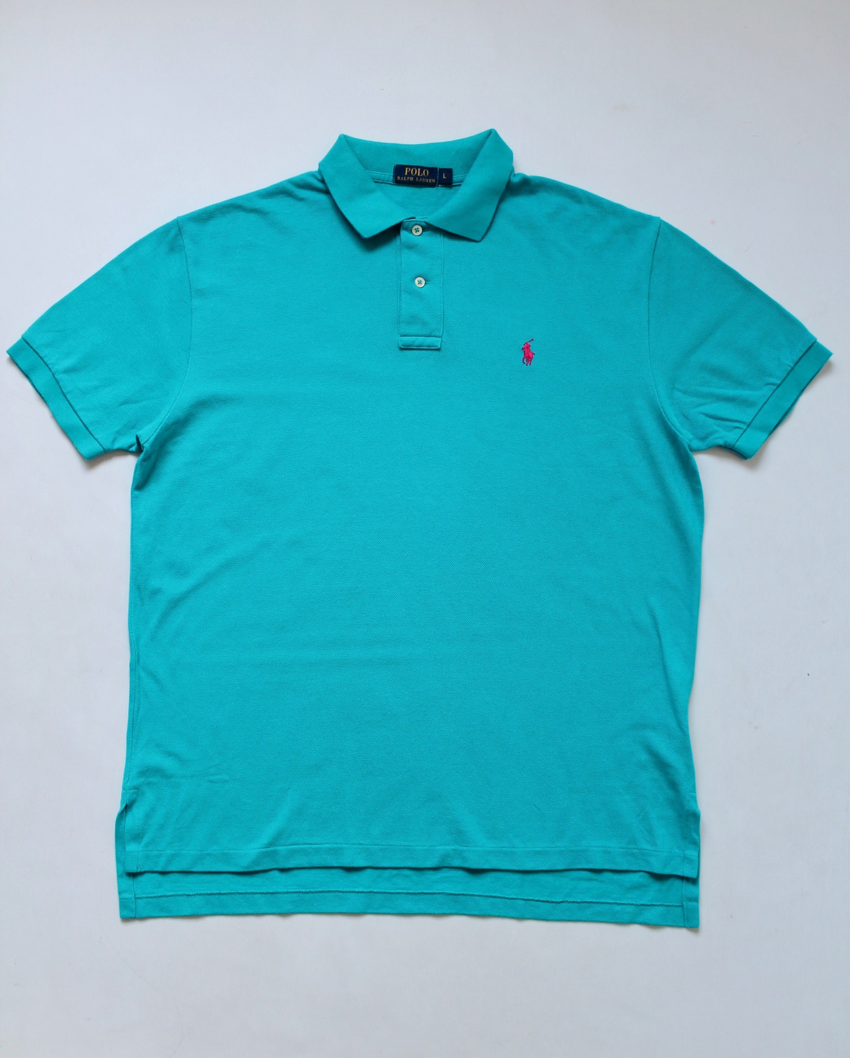 Polo Ralph Lauren Polo Ralph Lauren turquoise Polo Shirt Short Sleeve Size US XL / EU 56 / 4 - 3 Thumbnail