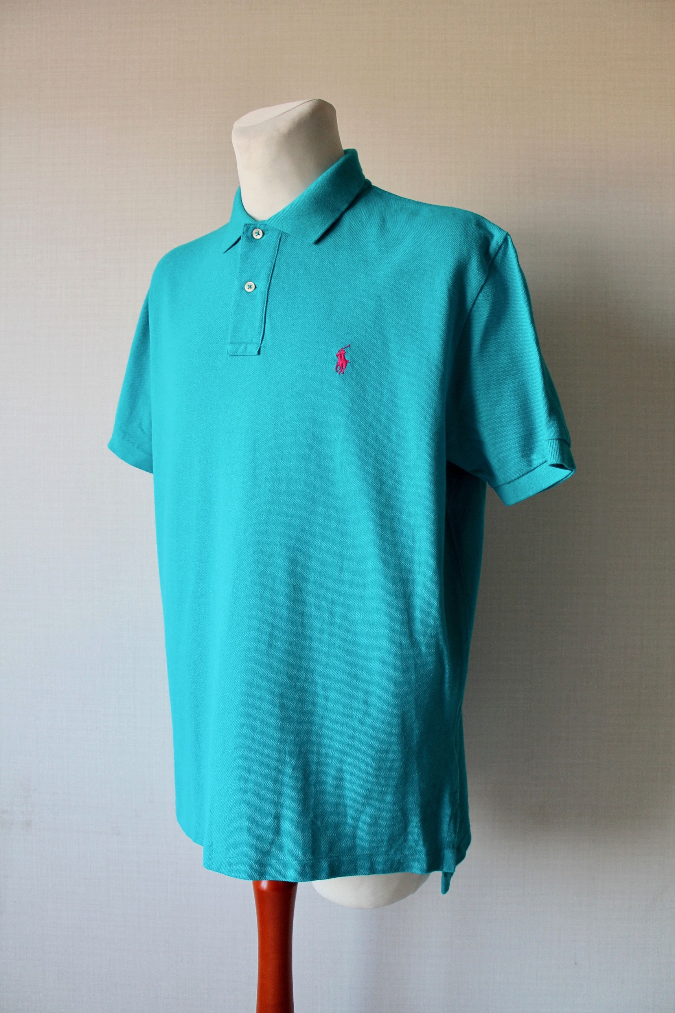 Polo Ralph Lauren Polo Ralph Lauren turquoise Polo Shirt Short Sleeve Size US XL / EU 56 / 4 - 2 Thumbnail