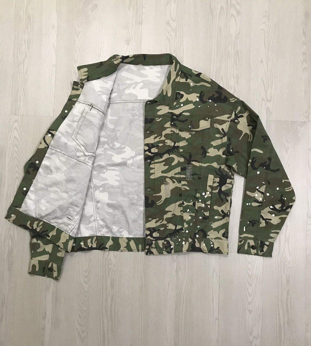 Vintage 🔥RARE🔥 Vintage Army Distressed Shirt Button Up Size US L / EU 52-54 / 3 - 6 Thumbnail