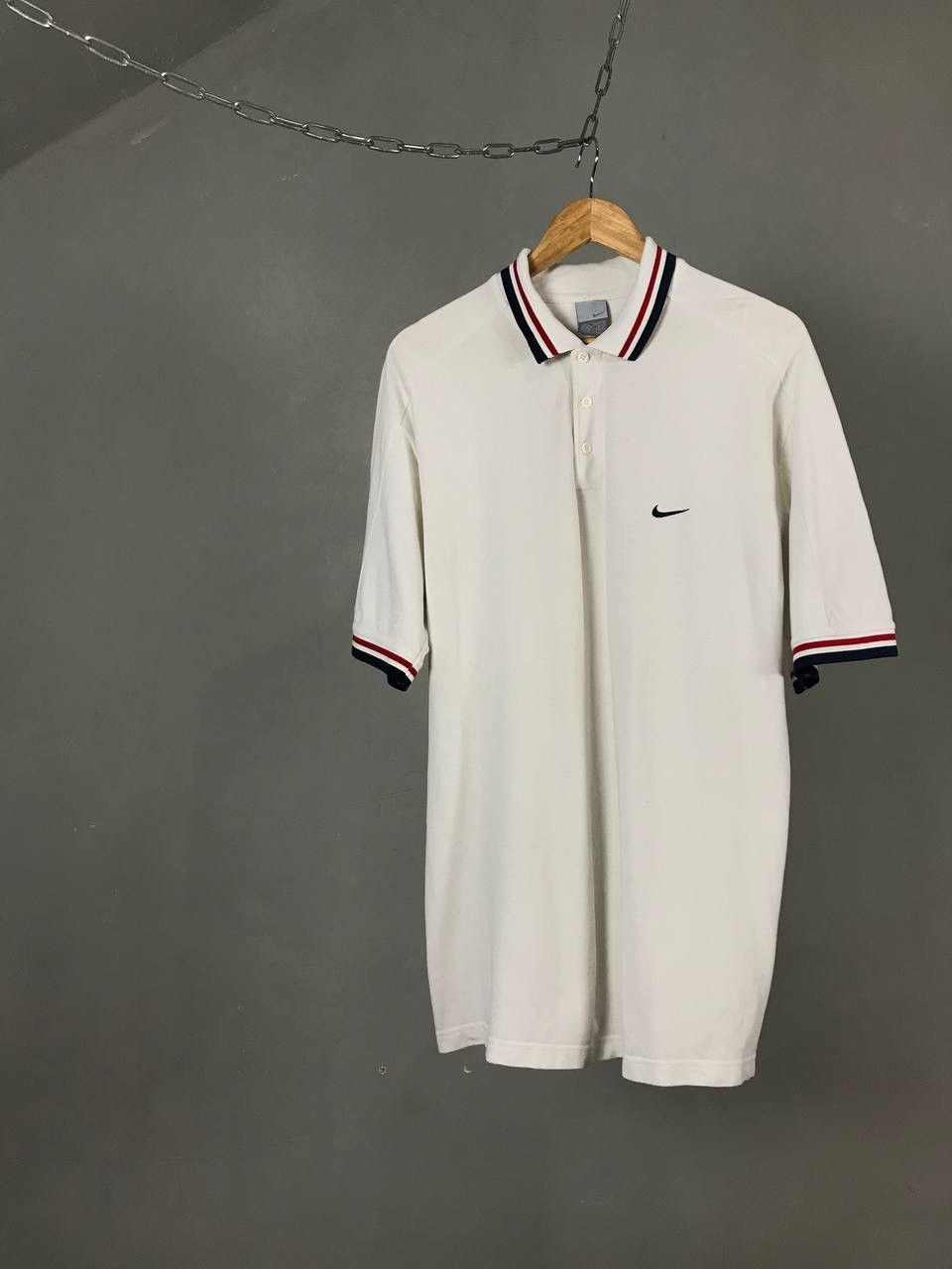 Nike × Vintage Nike swoosh streetwear vintage polo tee Size US XL / EU 56 / 4 - 1 Thumbnail
