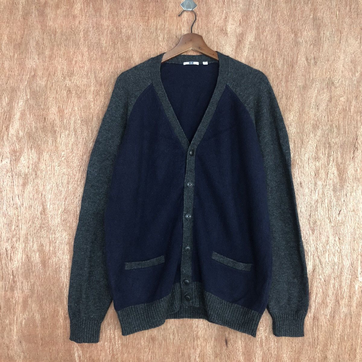 Vintage Uniqlo Cardigan Sweater Pocket Knitwear Jumper