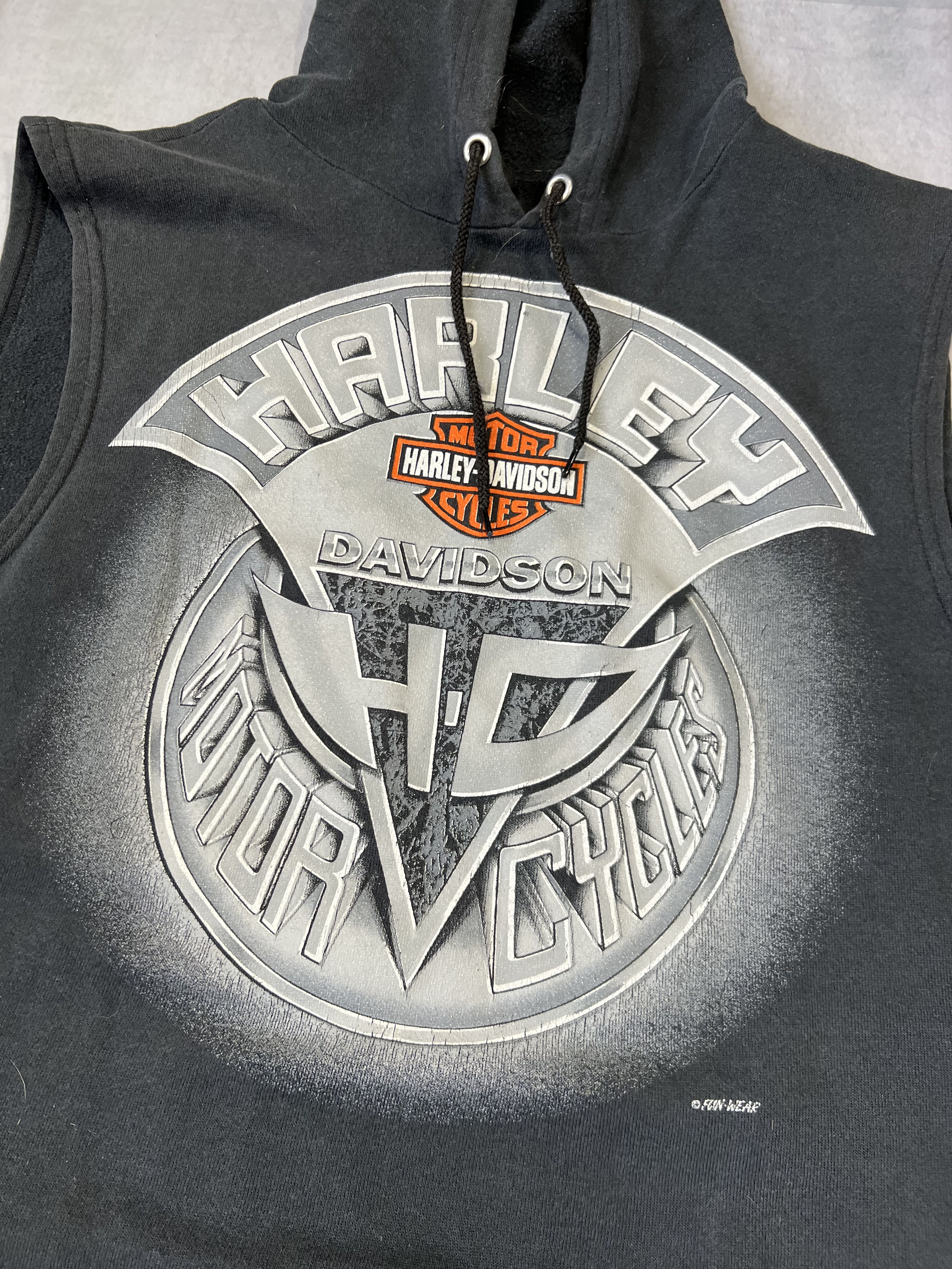 Harley Davidson Vintage Harley Davidson Cutoff Hoodie Size US L / EU 52-54 / 3 - 2 Thumbnail