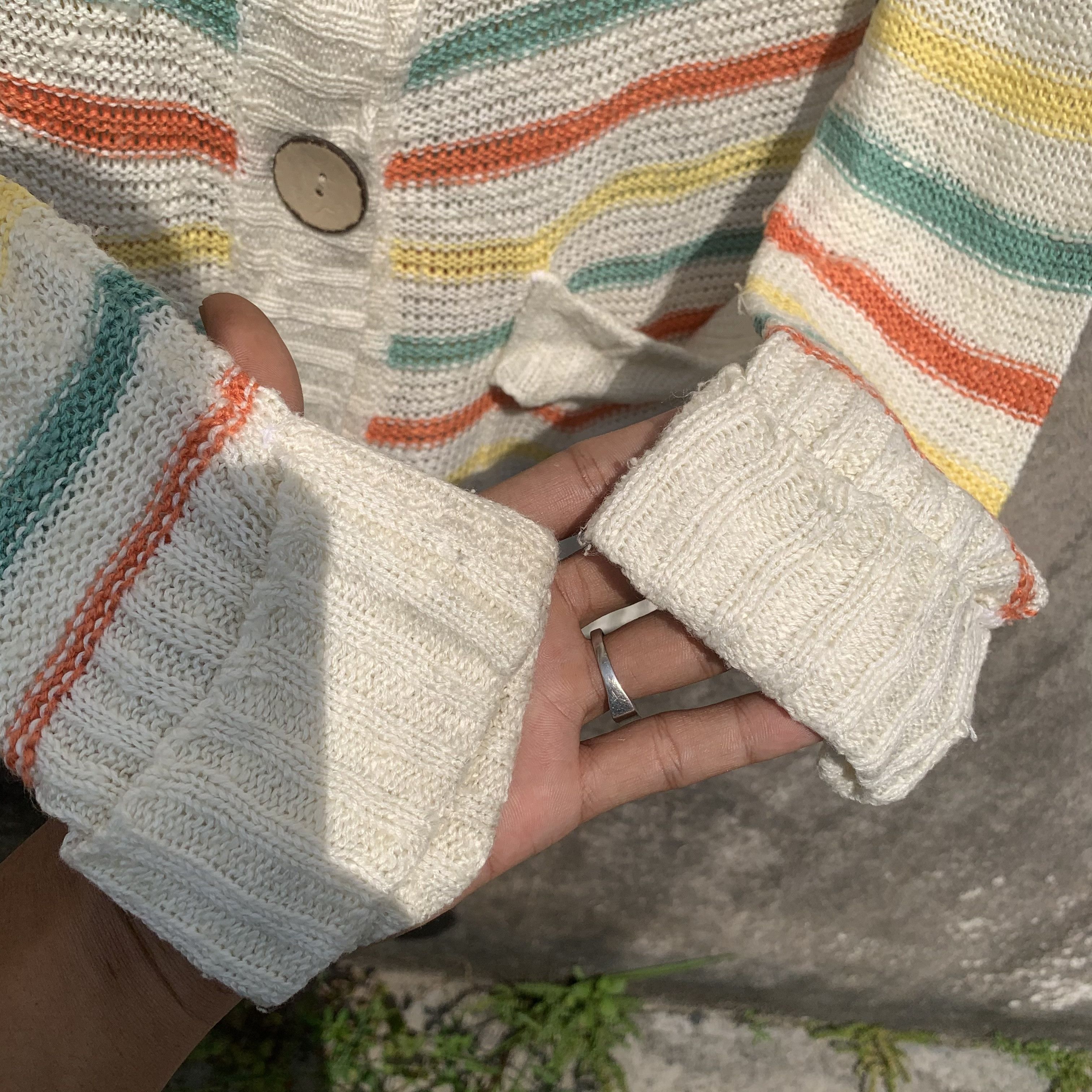 Japanese Brand Apartment Market Striped Butyon Ups Jumper Pullover Sweater Size US XS / EU 42 / 0 - 6 Thumbnail