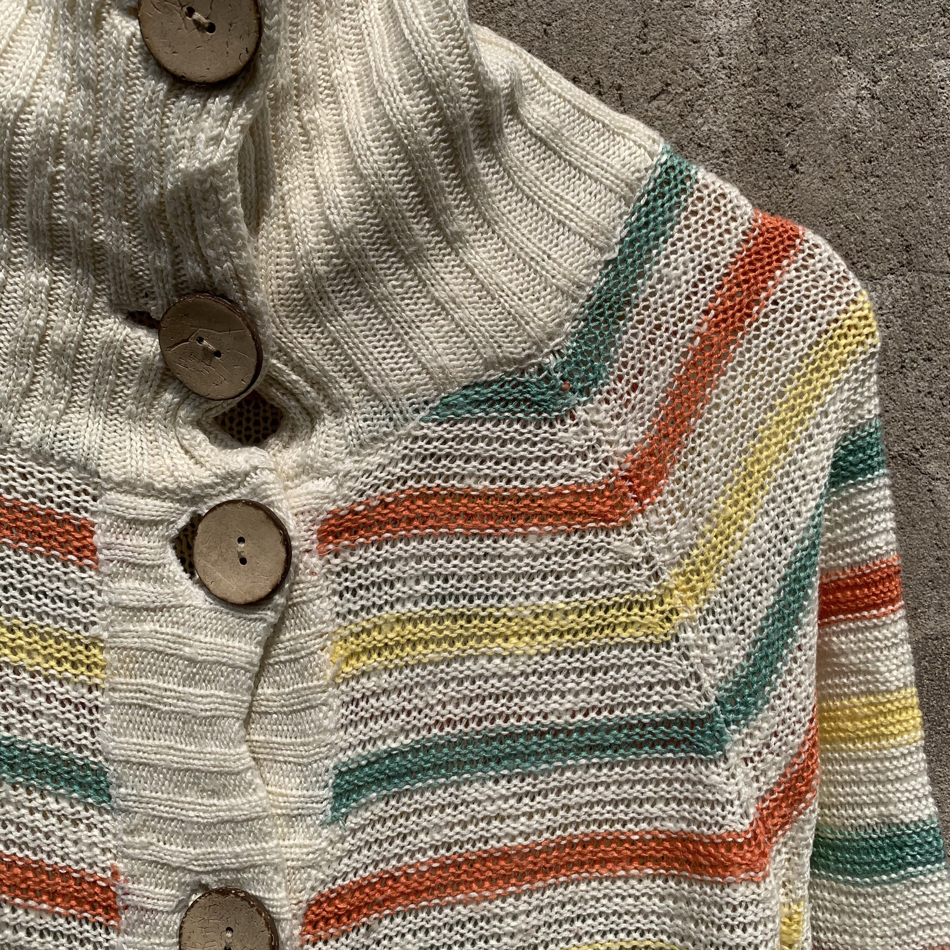 Japanese Brand Apartment Market Striped Butyon Ups Jumper Pullover Sweater Size US XS / EU 42 / 0 - 4 Thumbnail