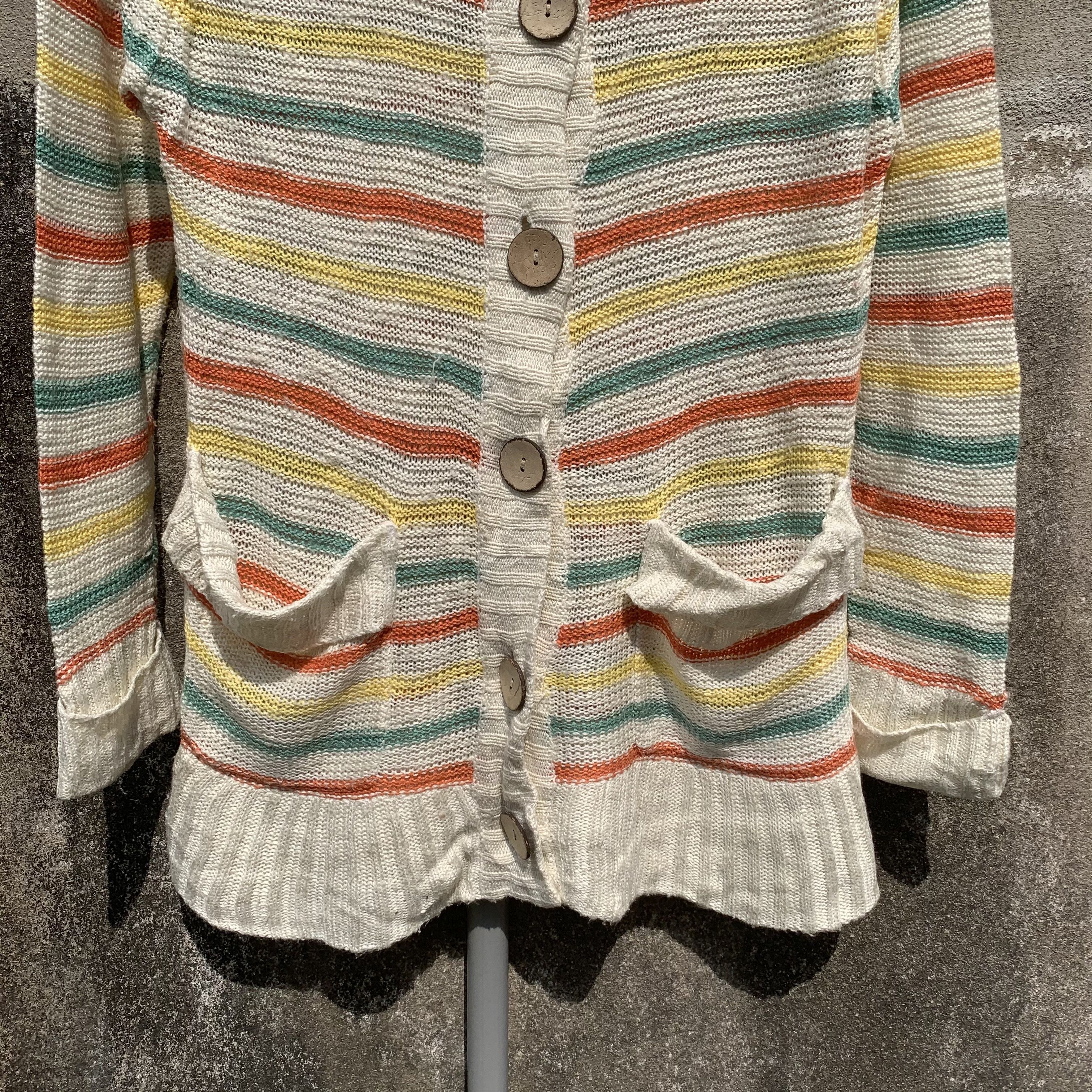 Japanese Brand Apartment Market Striped Butyon Ups Jumper Pullover Sweater Size US XS / EU 42 / 0 - 3 Thumbnail