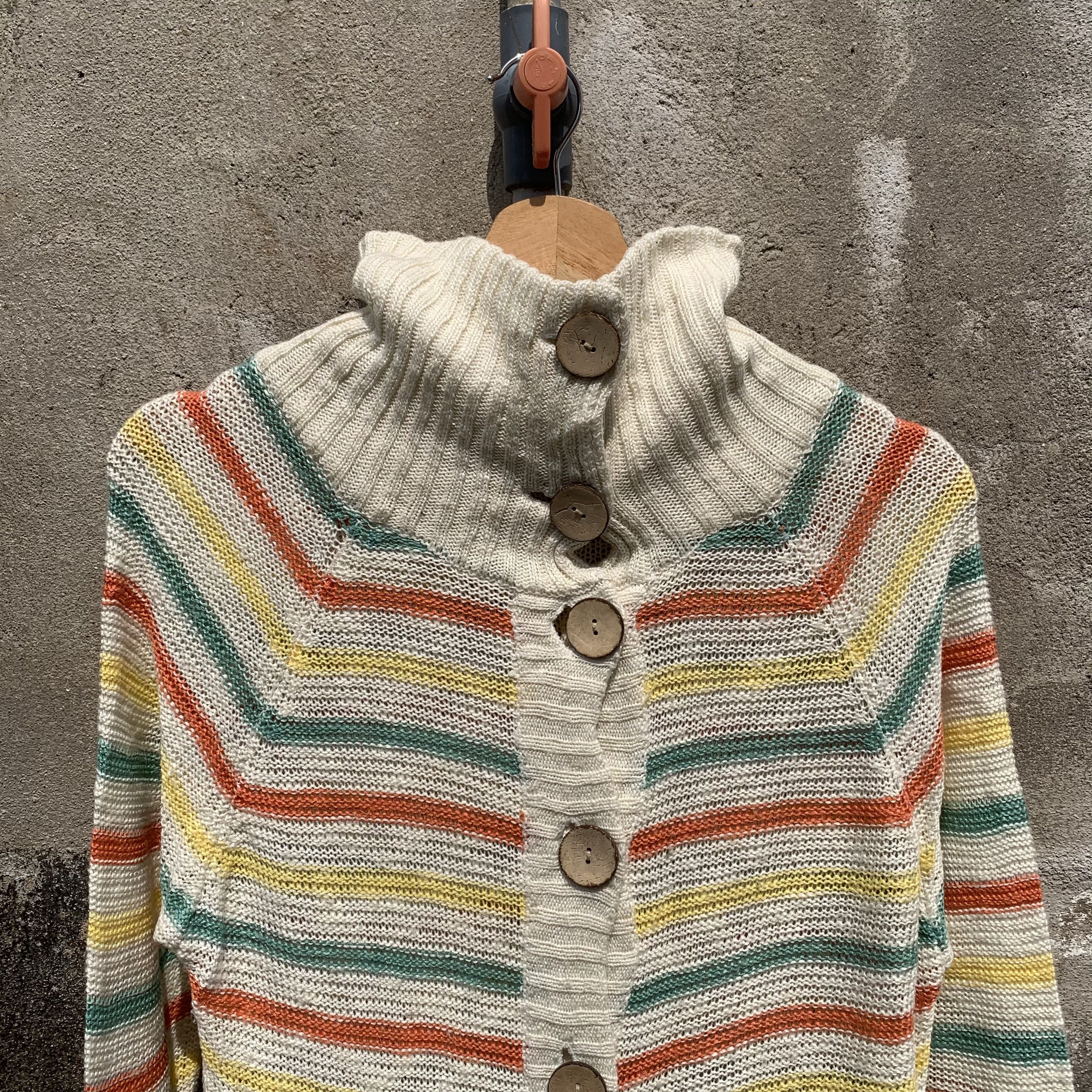 Japanese Brand Apartment Market Striped Butyon Ups Jumper Pullover Sweater Size US XS / EU 42 / 0 - 2 Thumbnail