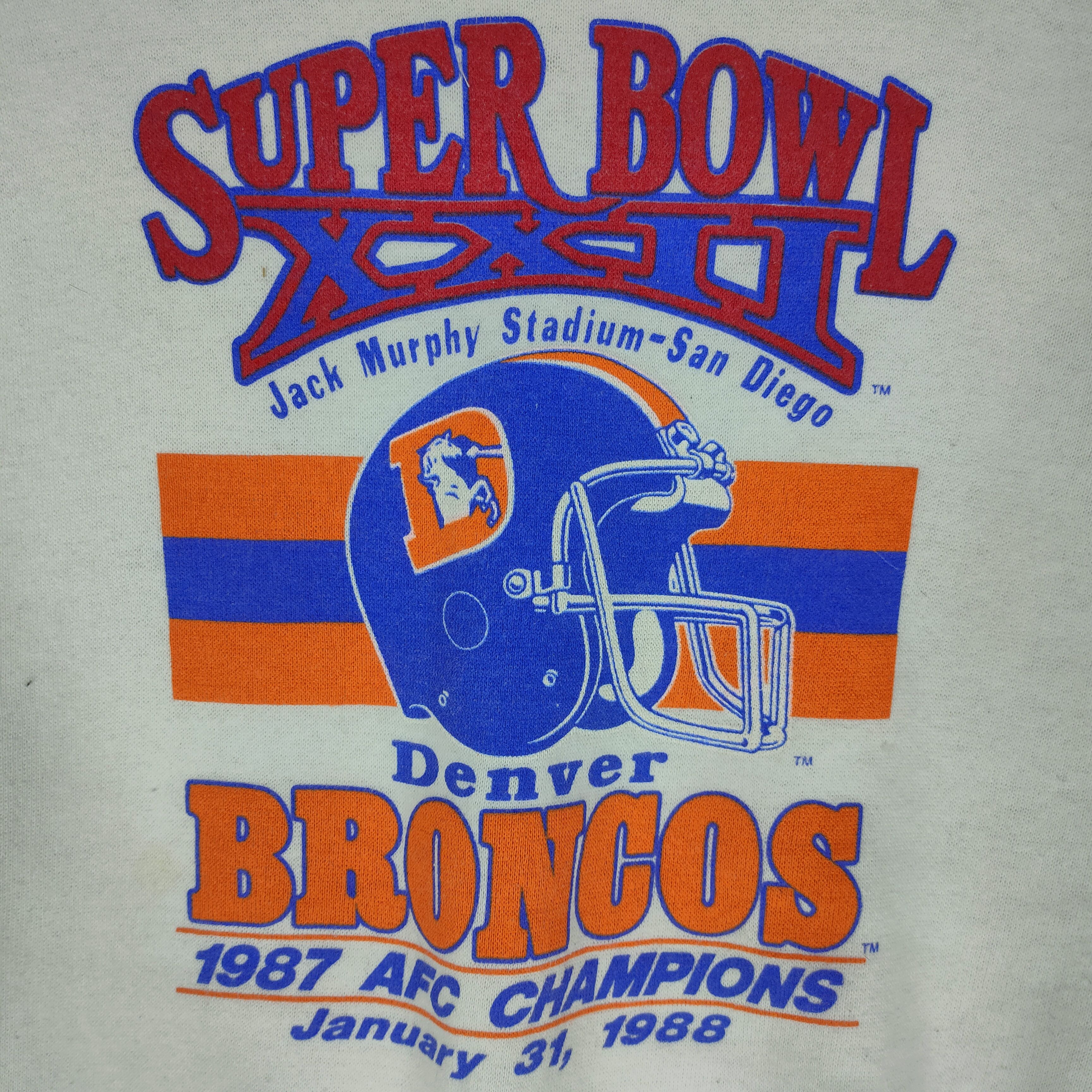 NFL × Vintage Vintage 80s SUPERBOWL DENVER BRONCOS Big Logo Sweatshirt Size US L / EU 52-54 / 3 - 3 Thumbnail