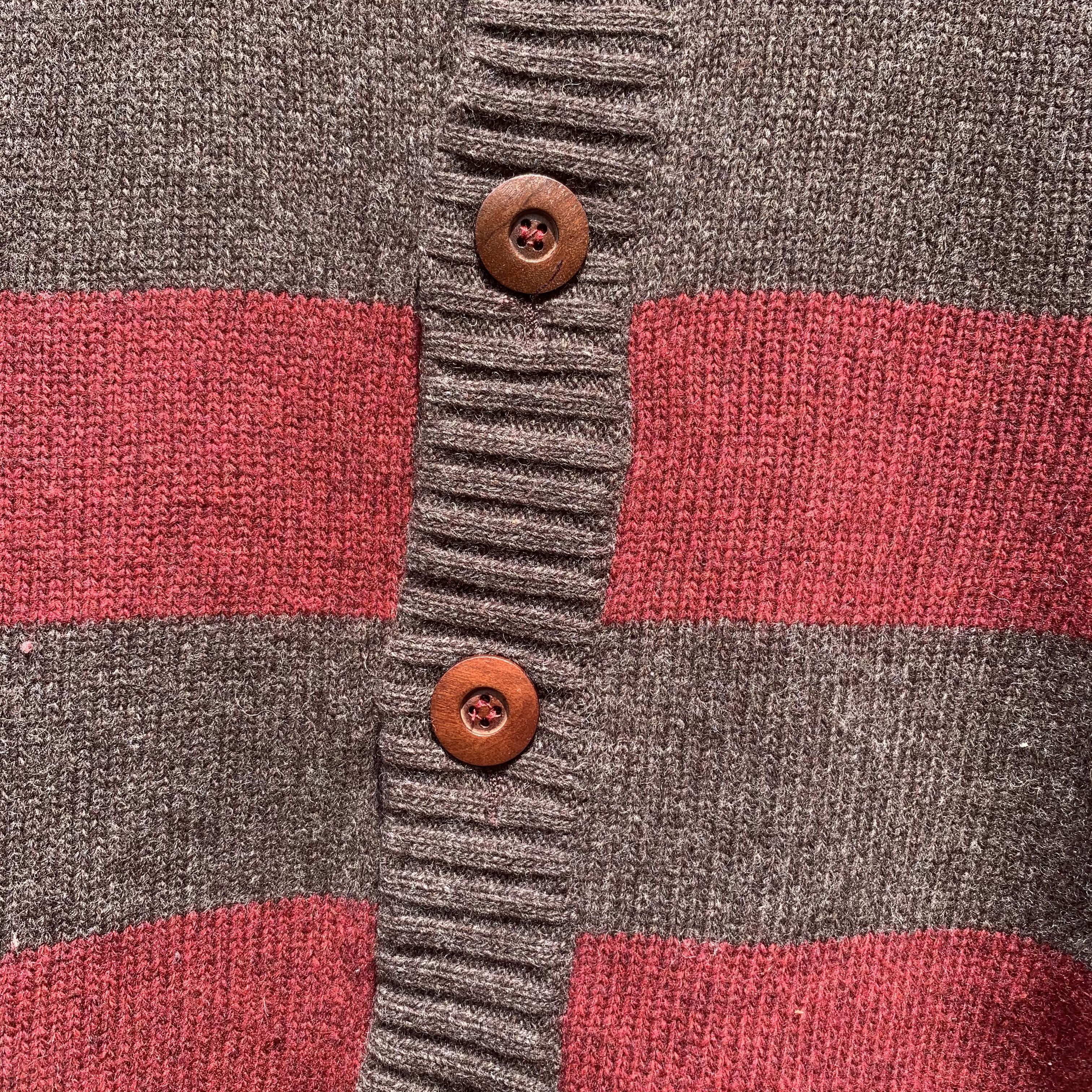 Energie JAPANESE VINTAGE Knit Striped Turtleneck Cardigan Sweater Size US S / EU 44-46 / 1 - 4 Thumbnail