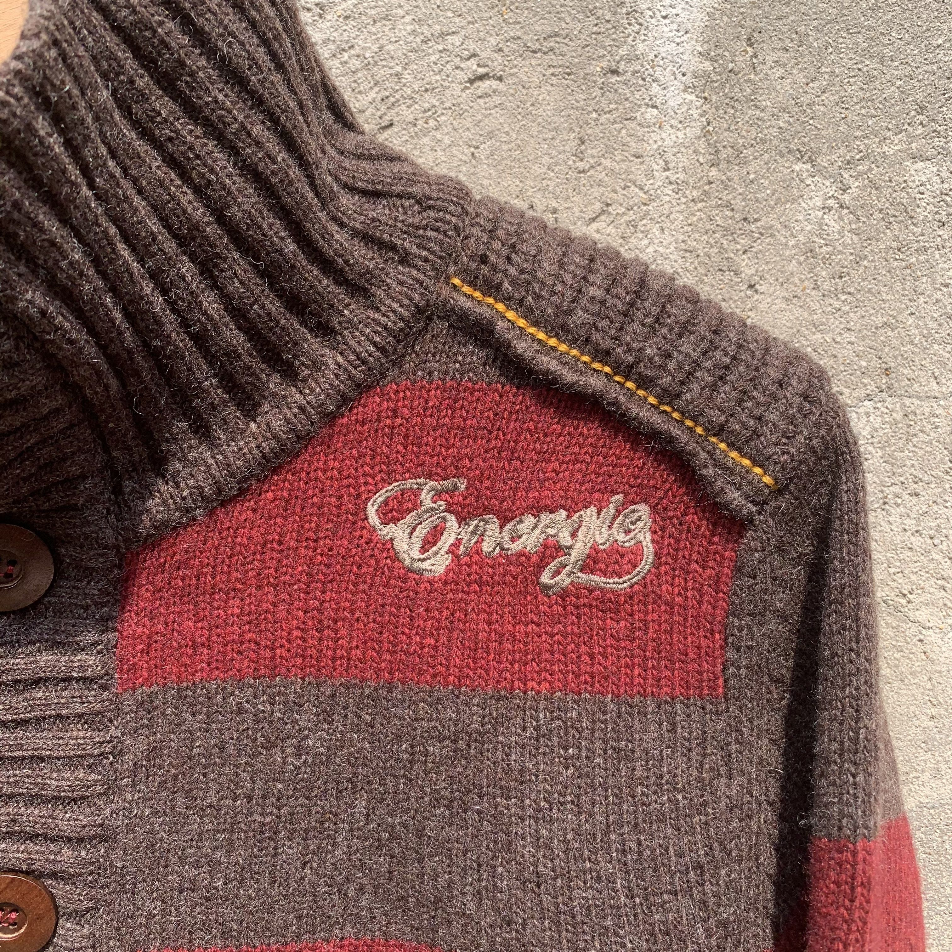 Energie JAPANESE VINTAGE Knit Striped Turtleneck Cardigan Sweater Size US S / EU 44-46 / 1 - 3 Thumbnail