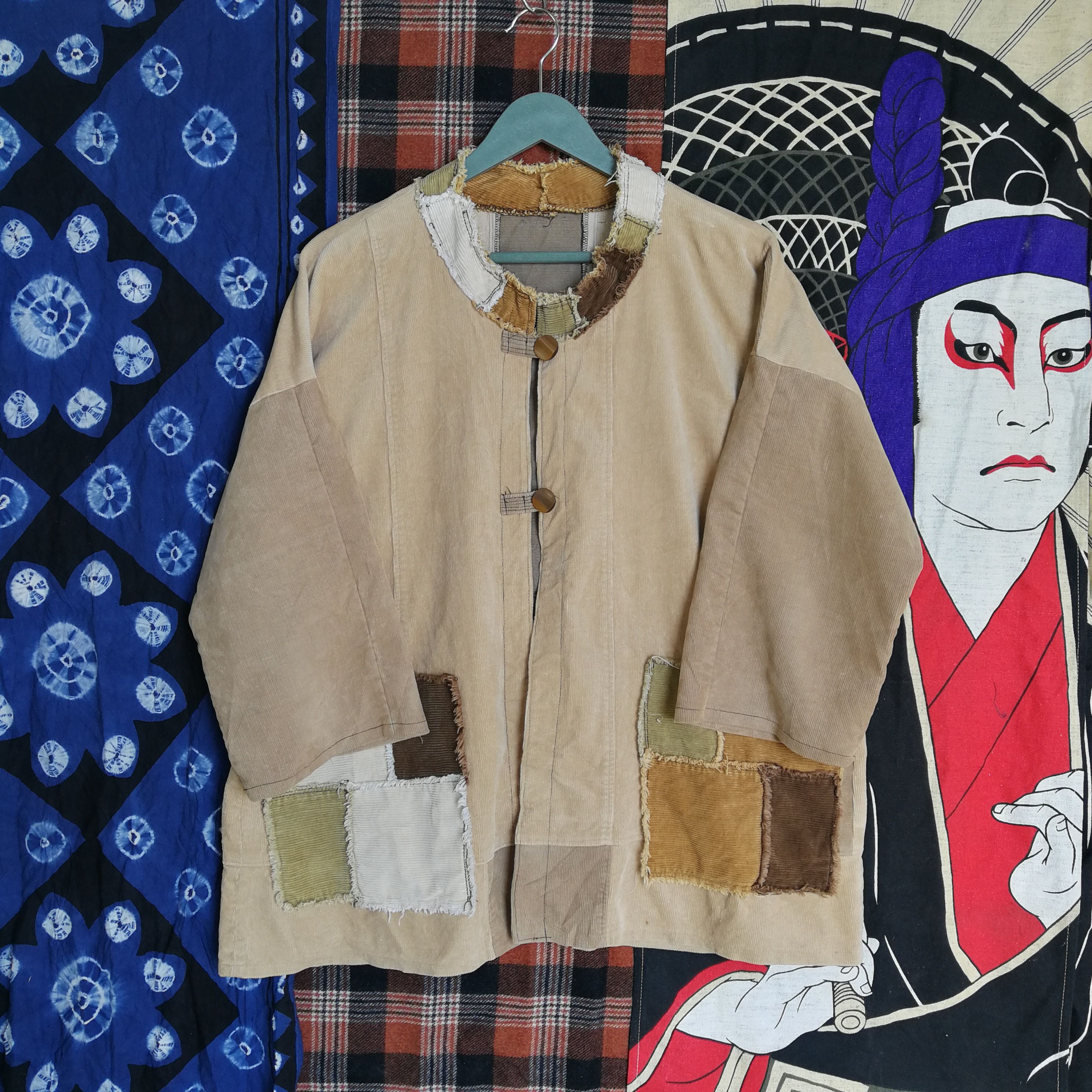 Japanese Brand Japanese Brand Patchwork Corduroy Style Jacket Size US L / EU 52-54 / 3 - 4 Thumbnail