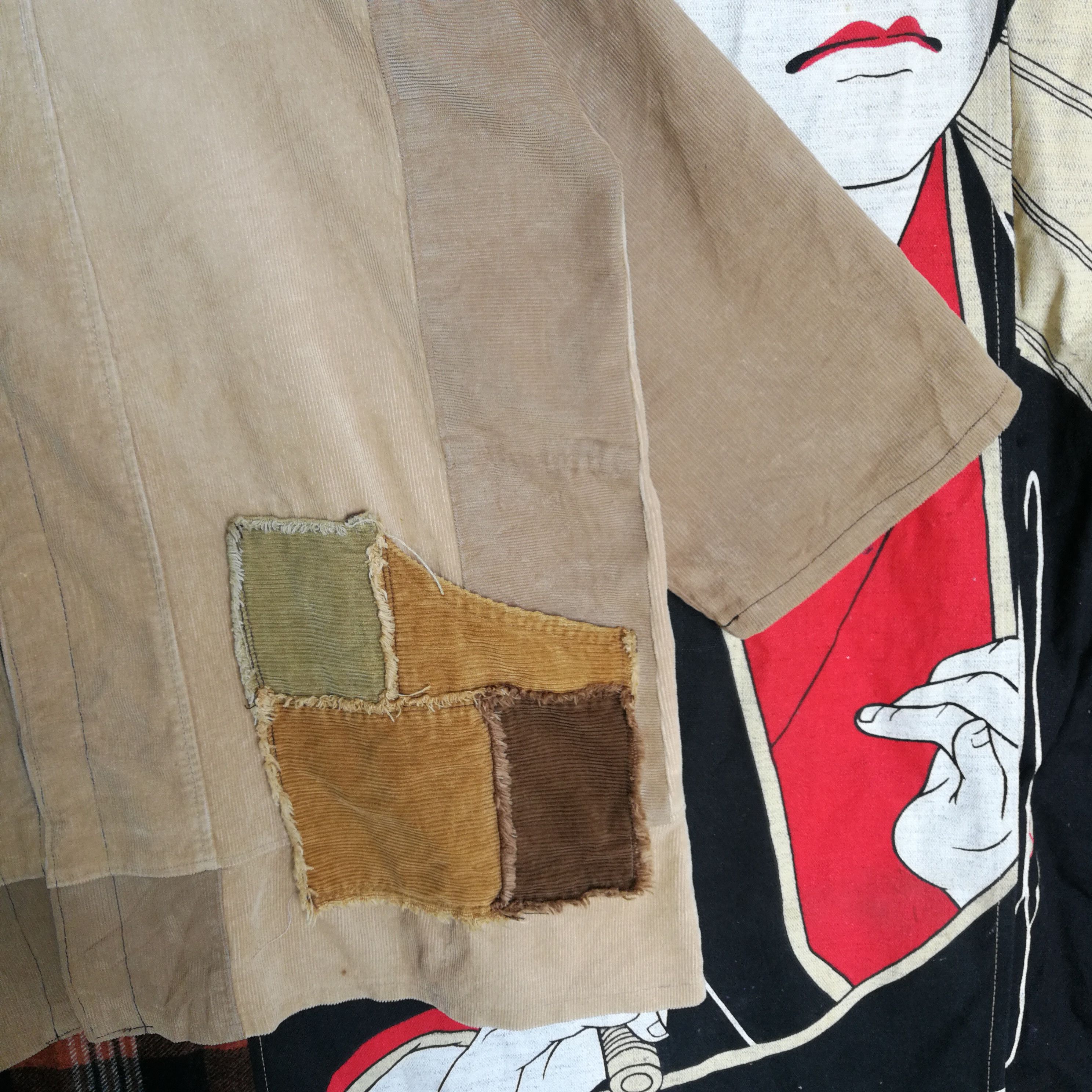 Japanese Brand Japanese Brand Patchwork Corduroy Style Jacket Size US L / EU 52-54 / 3 - 5 Thumbnail