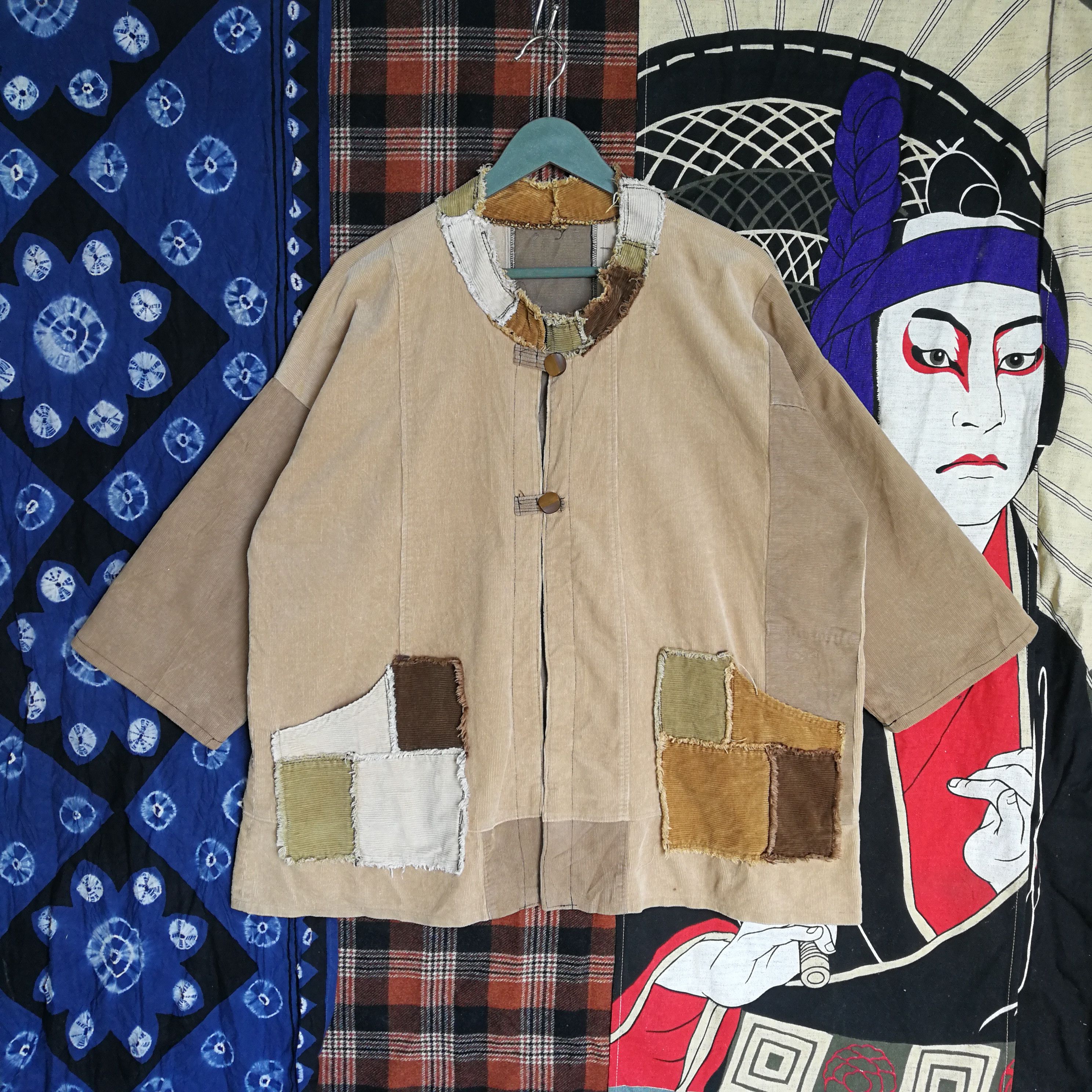 Japanese Brand Japanese Brand Patchwork Corduroy Style Jacket Size US L / EU 52-54 / 3 - 1 Thumbnail