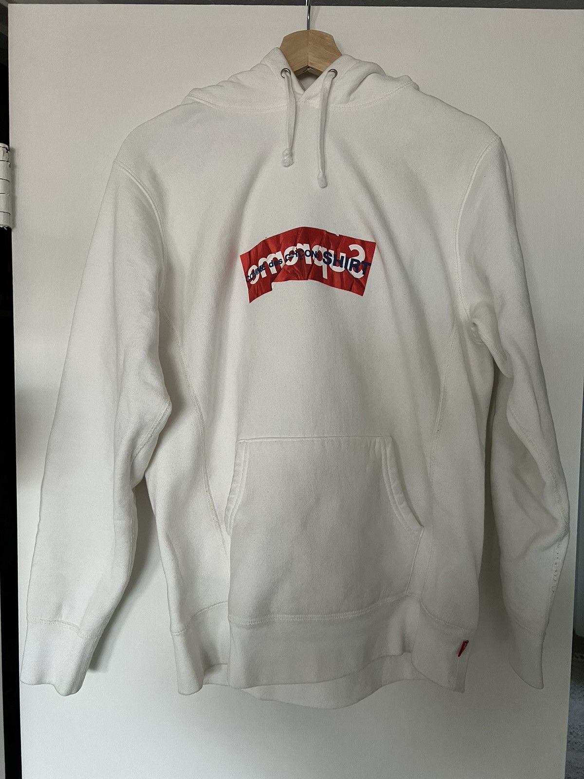 Supreme Comme Des Garcons SHIRT Box Logo Hooded Sweatshirt White