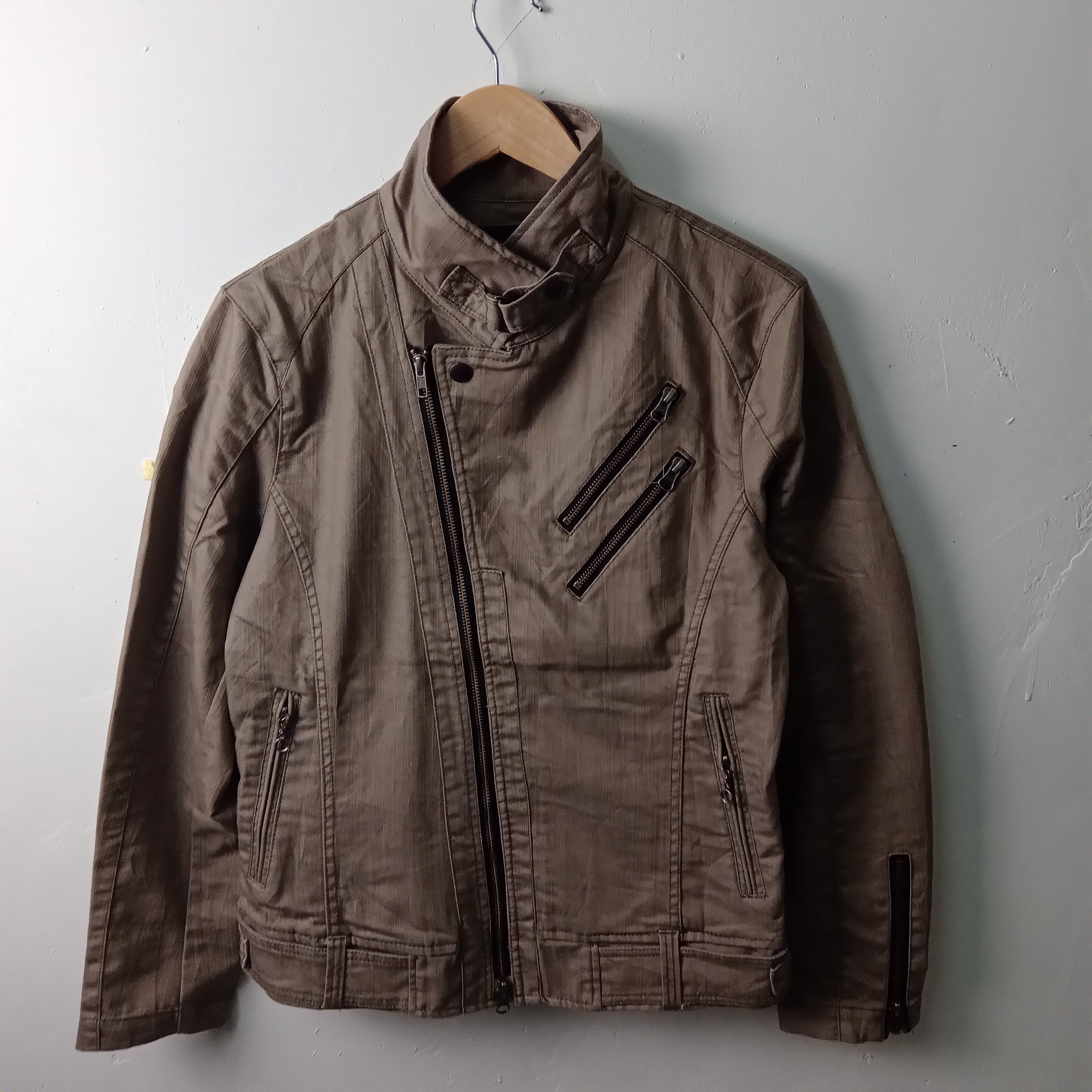 ジャケット・アウター \"EDGE RUPERT\" High-Neck Leather Jacket EDGE RUPERT