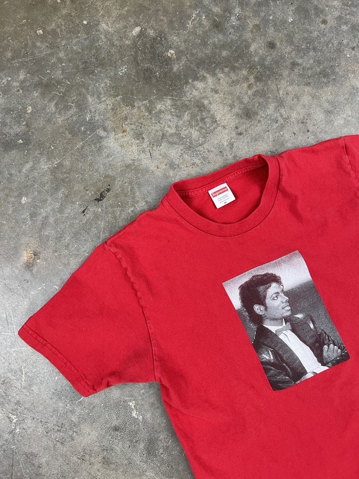 Supreme Supreme x Michael Jackson Portrait Tee Red Medium 🧊❄️🥣 Box Size US M / EU 48-50 / 2 - 2 Thumbnail