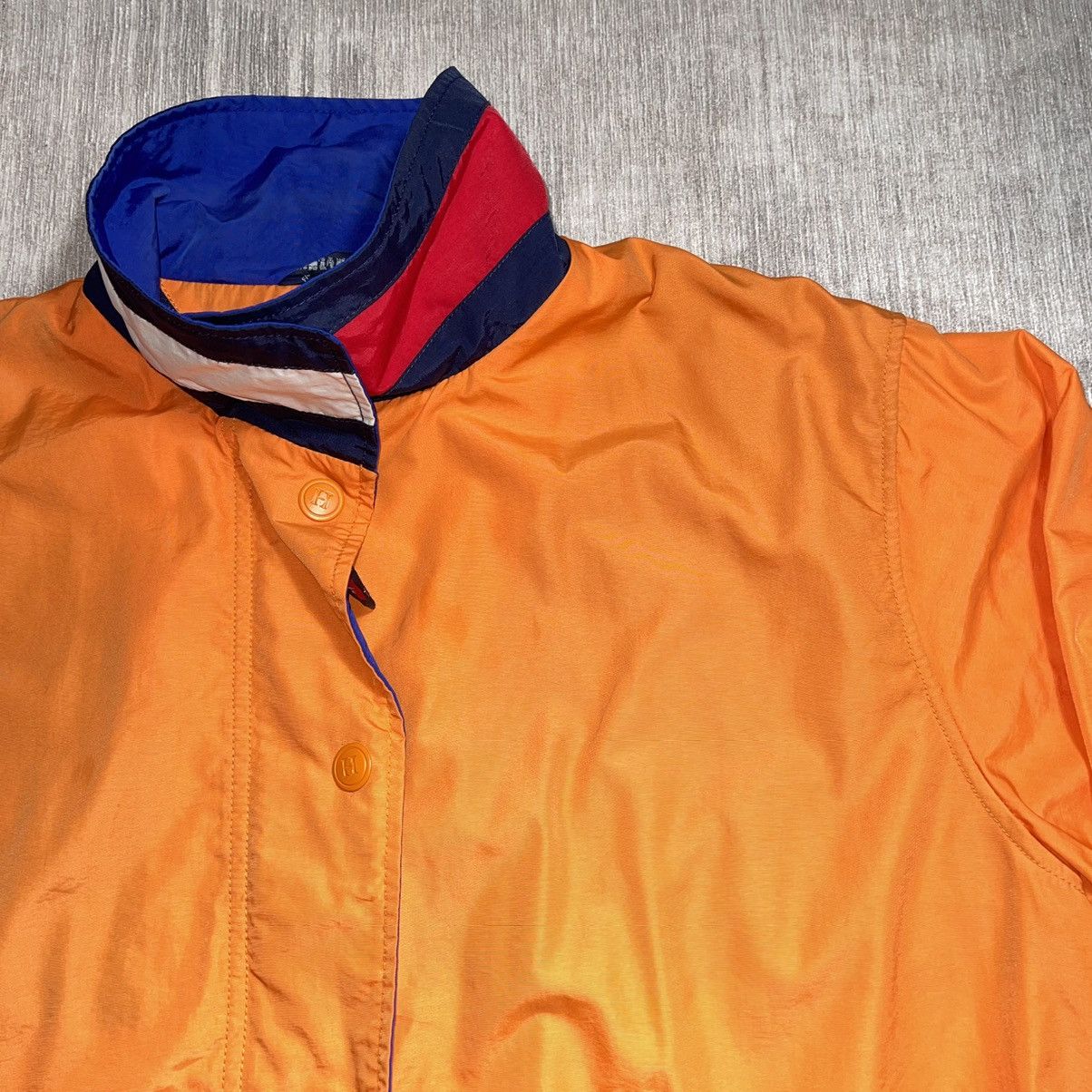 Tommy Hilfiger Vtg 90’s Tommy Hilfiger Jacket M Orange Flag Collar Size US M / EU 48-50 / 2 - 3 Thumbnail